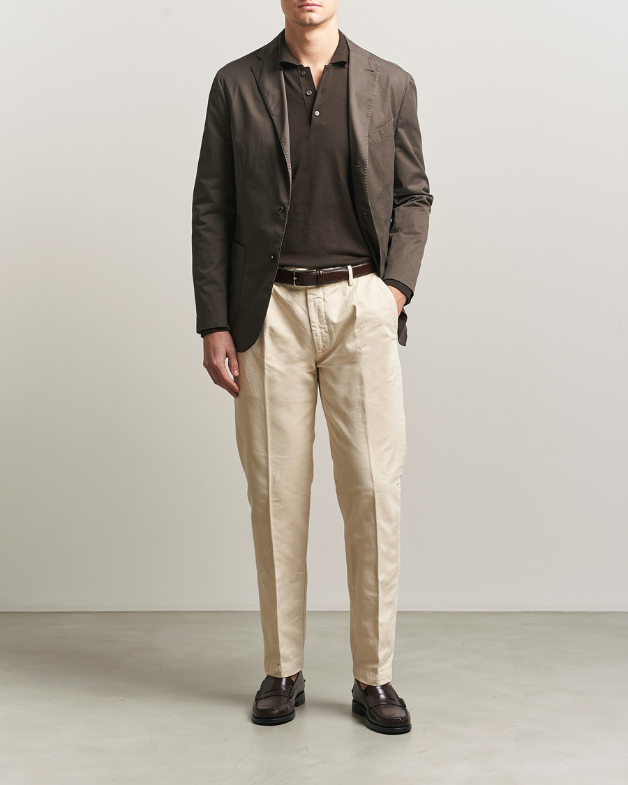 Mies | Pikkutakit | Boglioli | K Jacket Supima Cotton Blazer Dark Brown