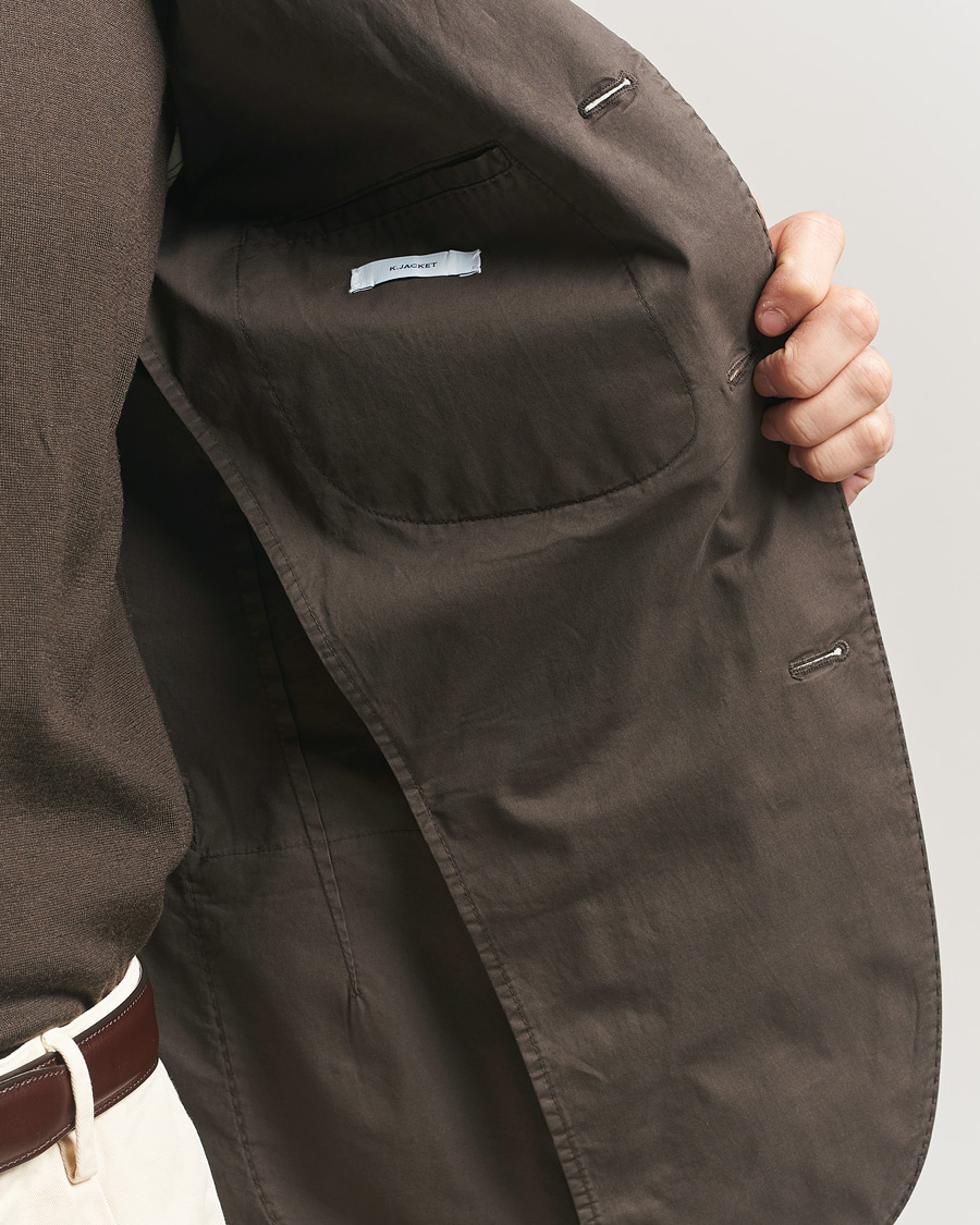 Mies | Pikkutakit | Boglioli | K Jacket Supima Cotton Blazer Dark Brown