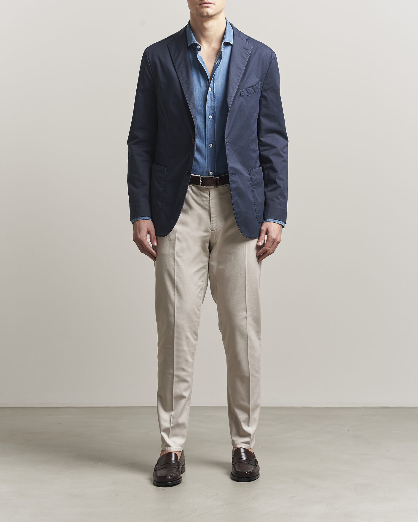 Mies | Pikkutakit | Boglioli | K Jacket Supima Cotton Blazer Navy