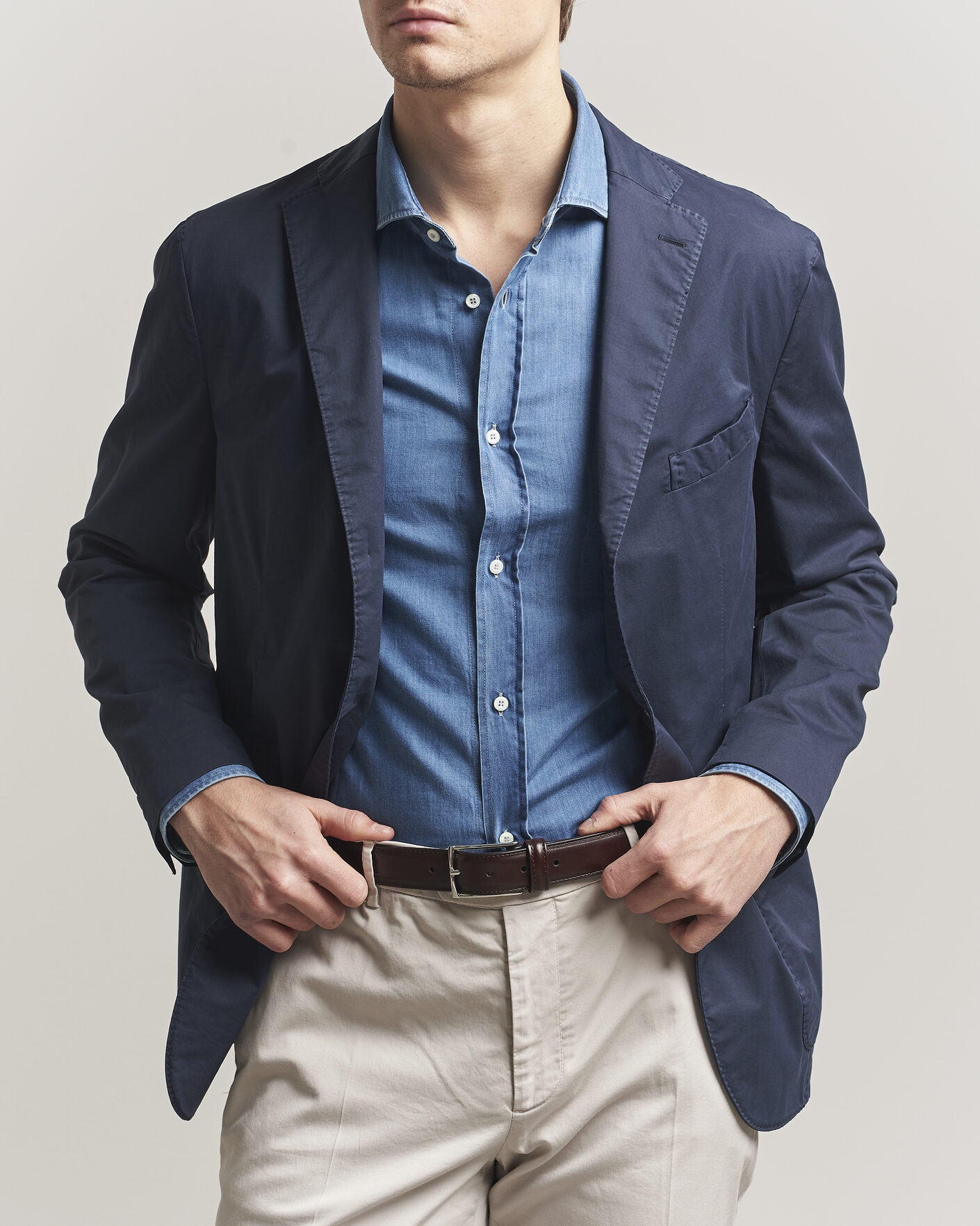 Mies | Pikkutakit | Boglioli | K Jacket Supima Cotton Blazer Navy