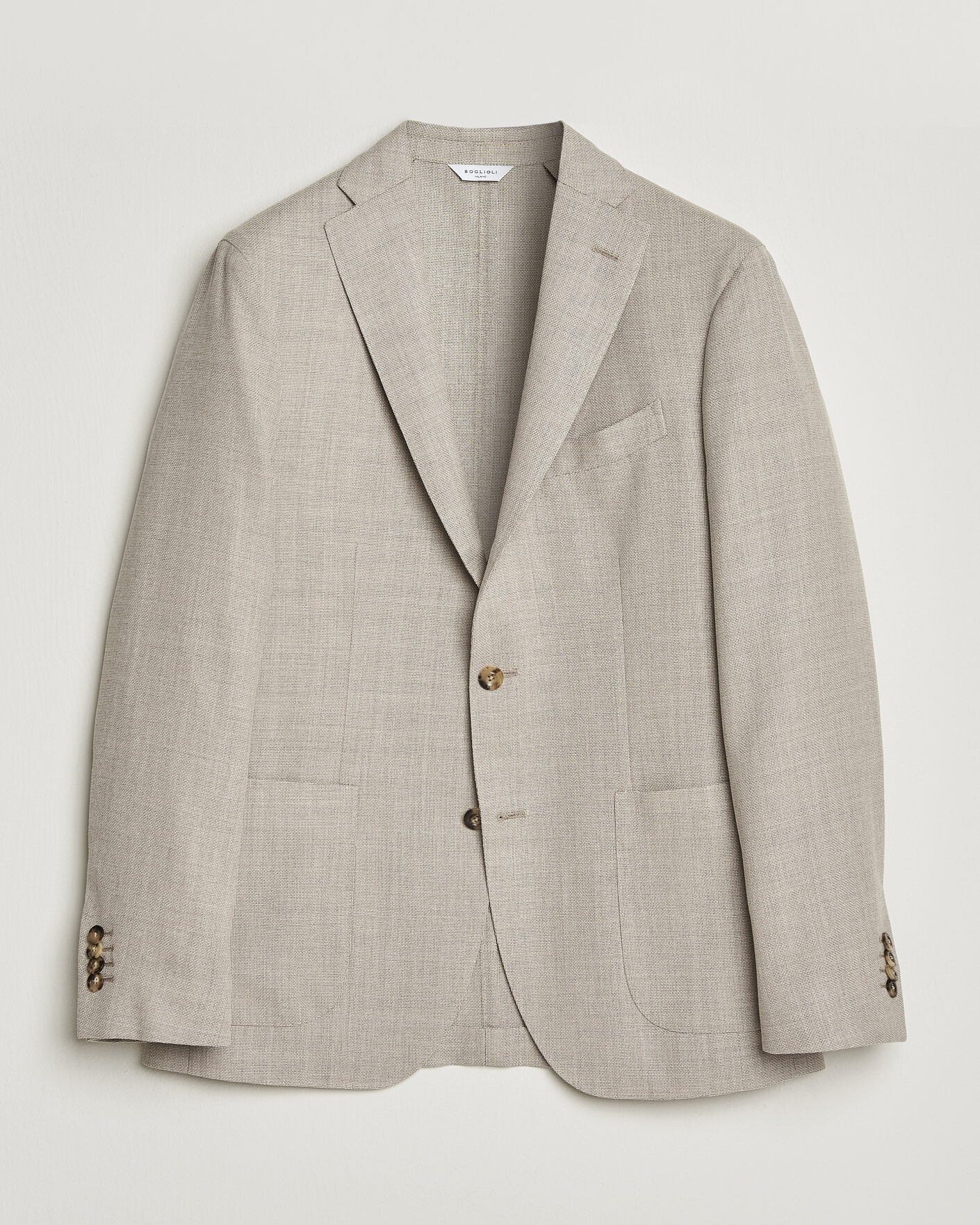Mies | Pikkutakit | Boglioli | K Jacket Wool Hopsack Blazer Light Beige
