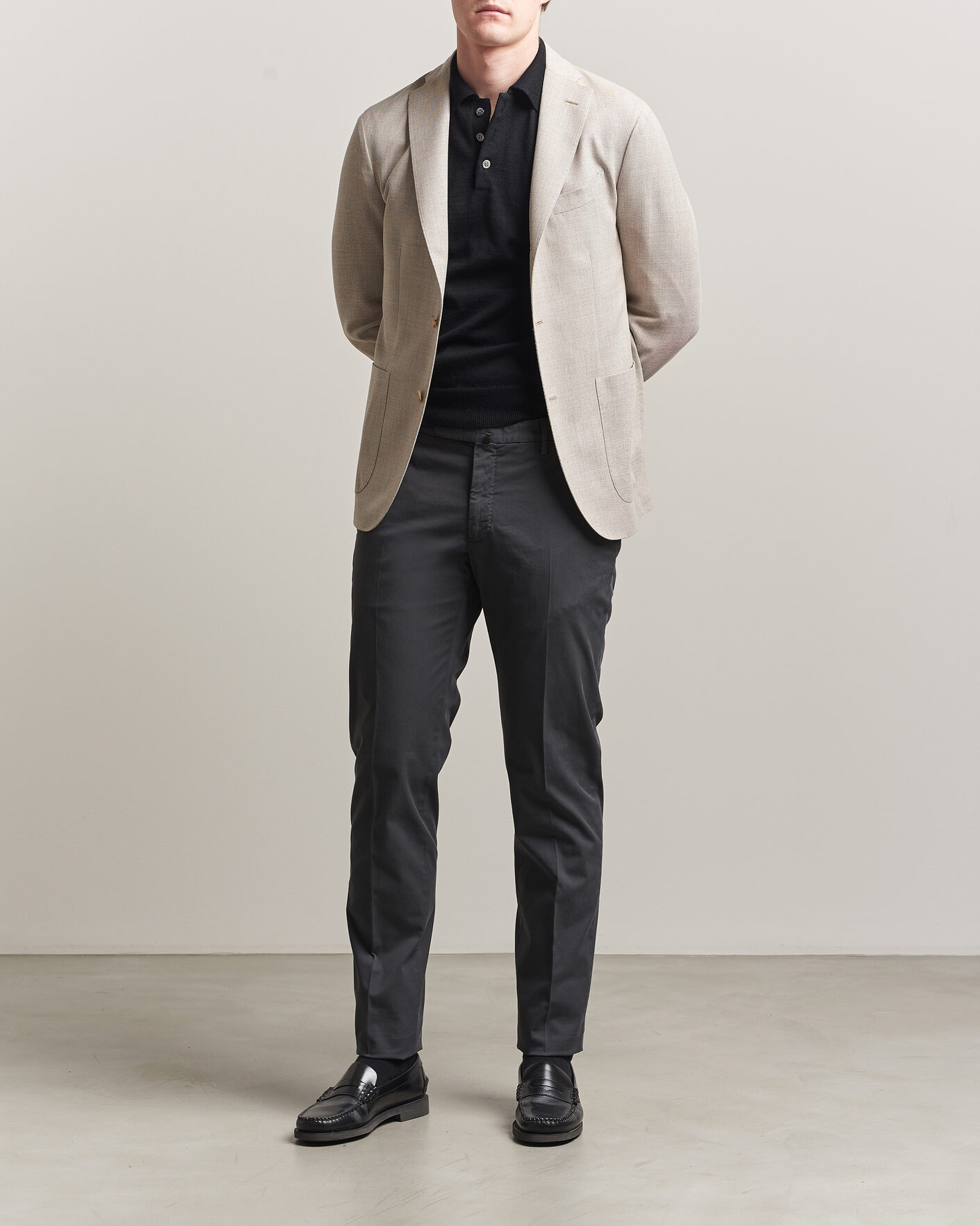 Mies | Pikkutakit | Boglioli | K Jacket Wool Hopsack Blazer Light Beige