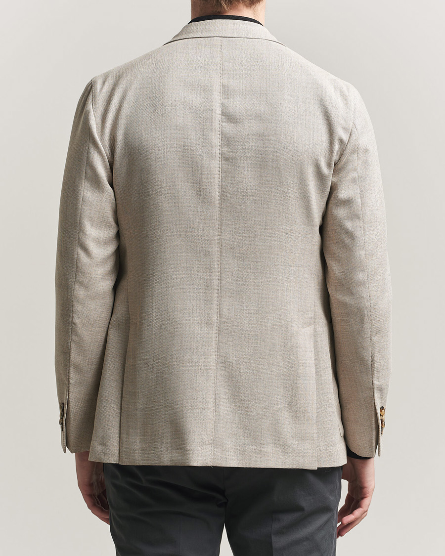 Mies | Pikkutakit | Boglioli | K Jacket Wool Hopsack Blazer Light Beige