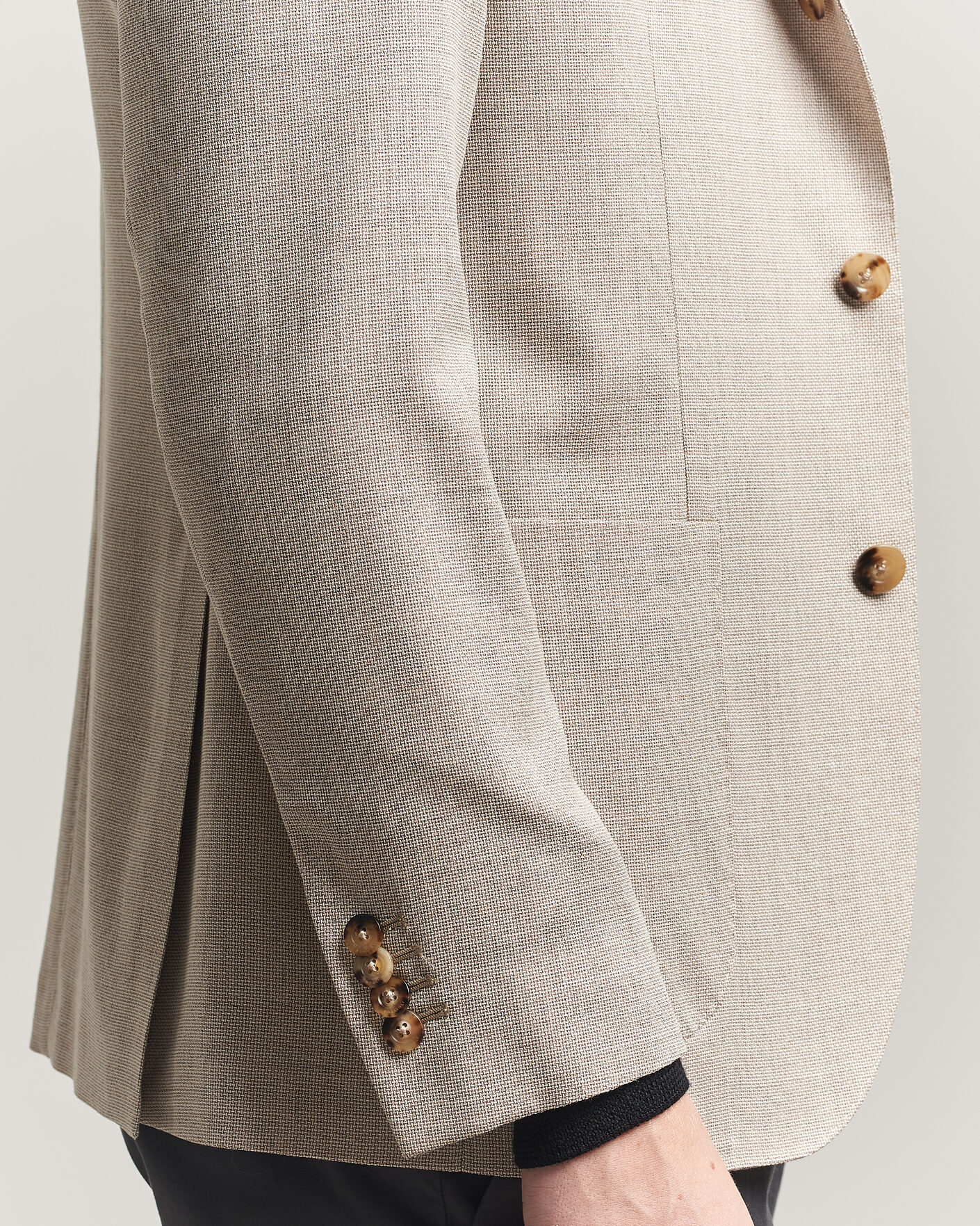 Mies | Pikkutakit | Boglioli | K Jacket Wool Hopsack Blazer Light Beige