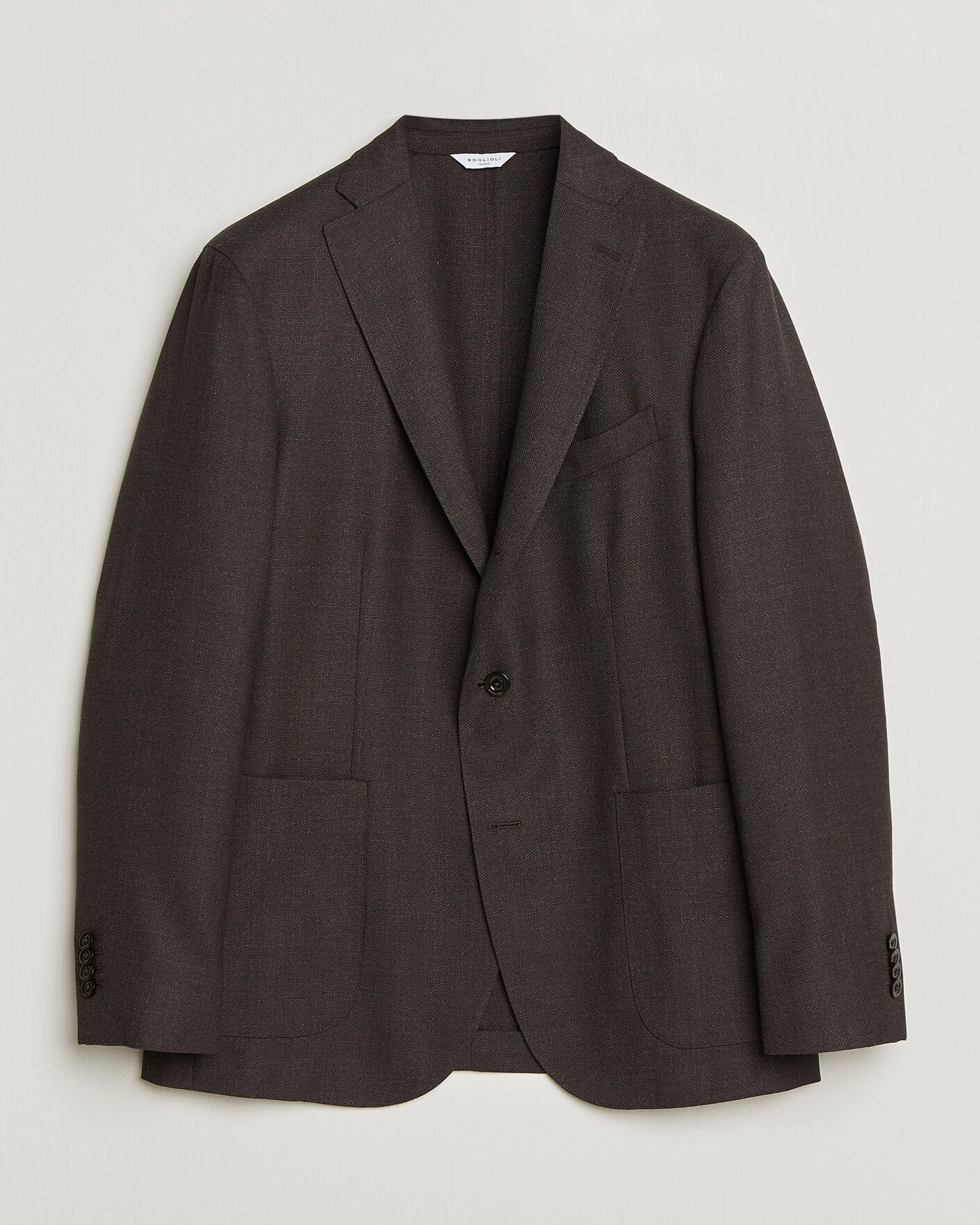 Mies | Pikkutakit | Boglioli | K Jacket Wool Hopsack Blazer Dark Brown