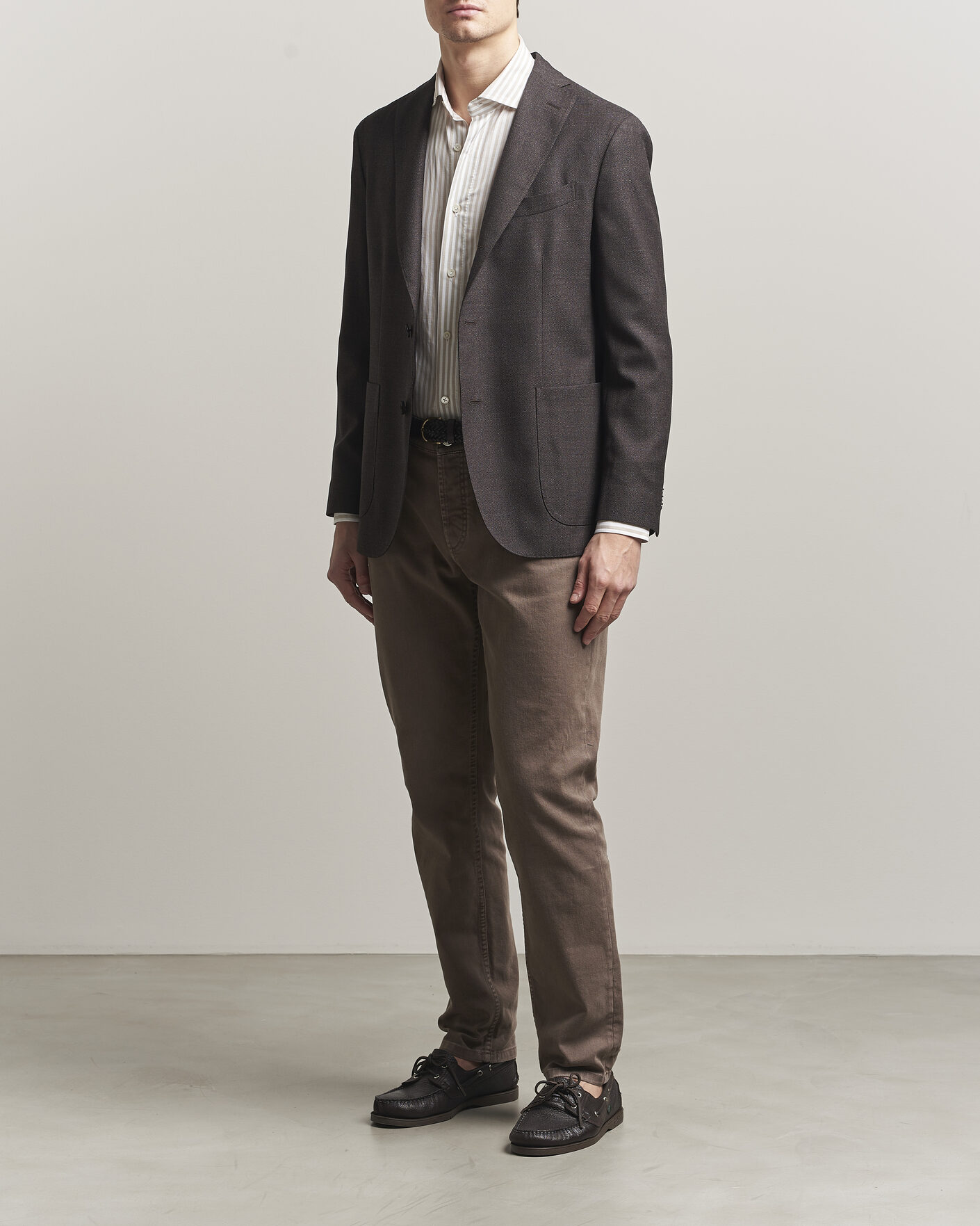 Mies | Pikkutakit | Boglioli | K Jacket Wool Hopsack Blazer Dark Brown