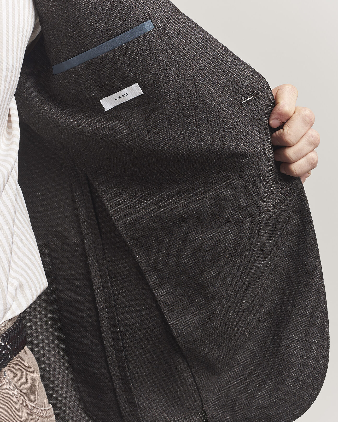 Mies | Pikkutakit | Boglioli | K Jacket Wool Hopsack Blazer Dark Brown