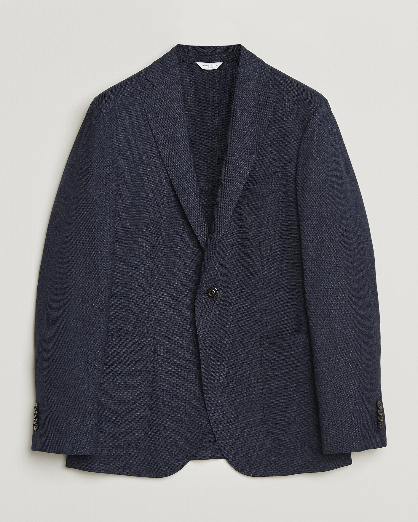 Mies | Pikkutakit | Boglioli | K Jacket Wool Hopsack Blazer Dark Blue