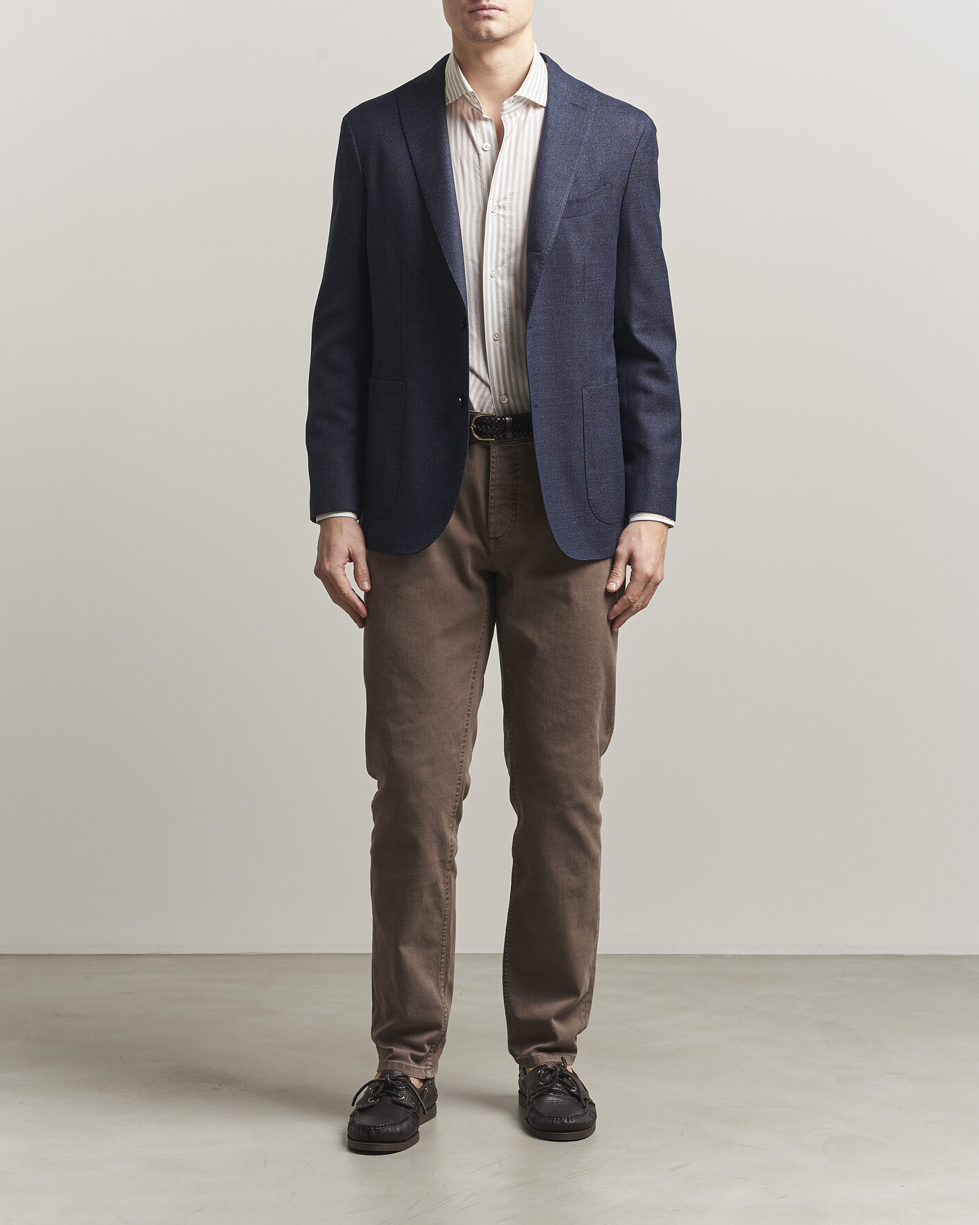 Mies | Pikkutakit | Boglioli | K Jacket Wool Hopsack Blazer Dark Blue