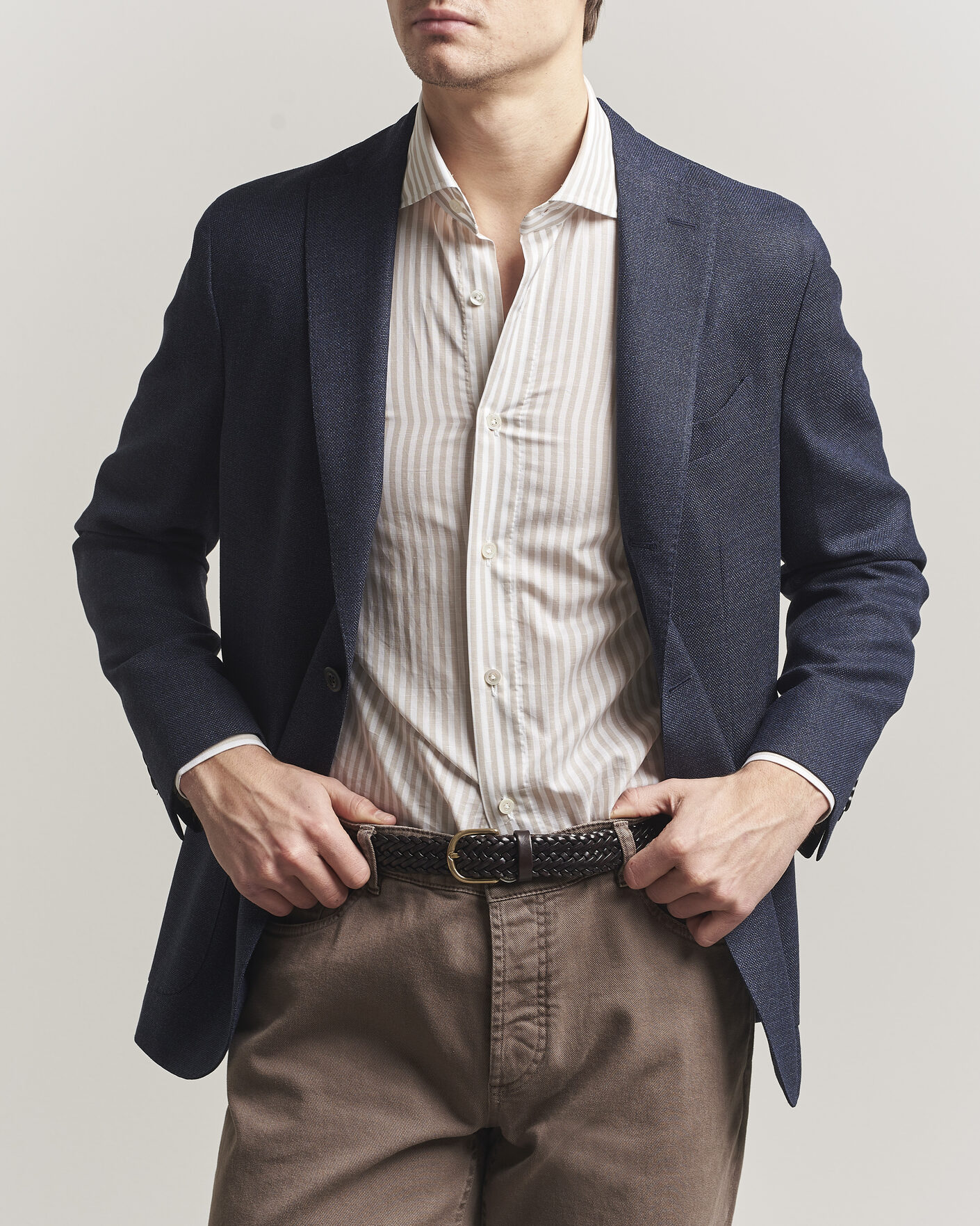 Mies | Pikkutakit | Boglioli | K Jacket Wool Hopsack Blazer Dark Blue