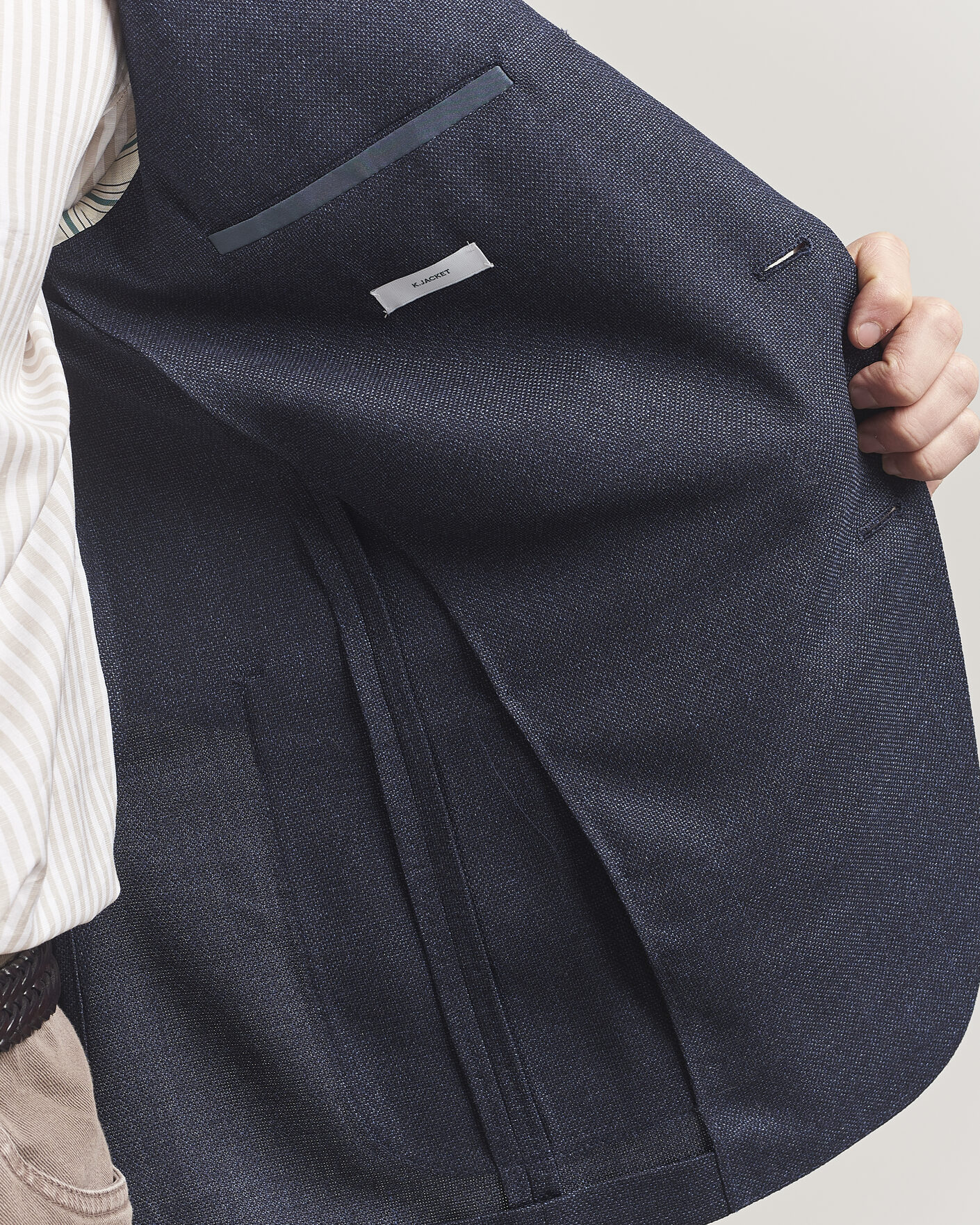 Mies | Pikkutakit | Boglioli | K Jacket Wool Hopsack Blazer Dark Blue