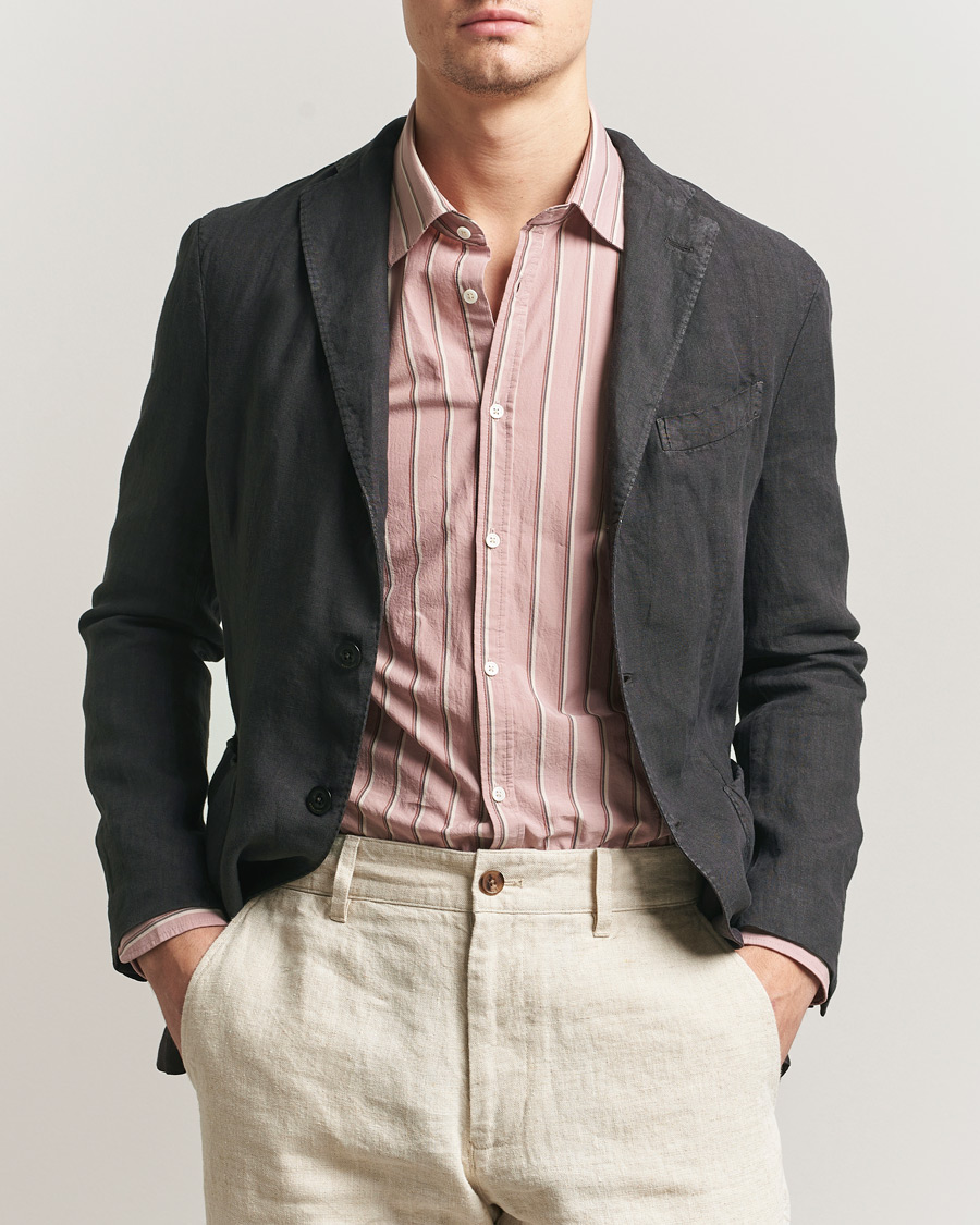 Mies | Pikkutakit | Boglioli | K Jacket Linen Blazer Dark Brown