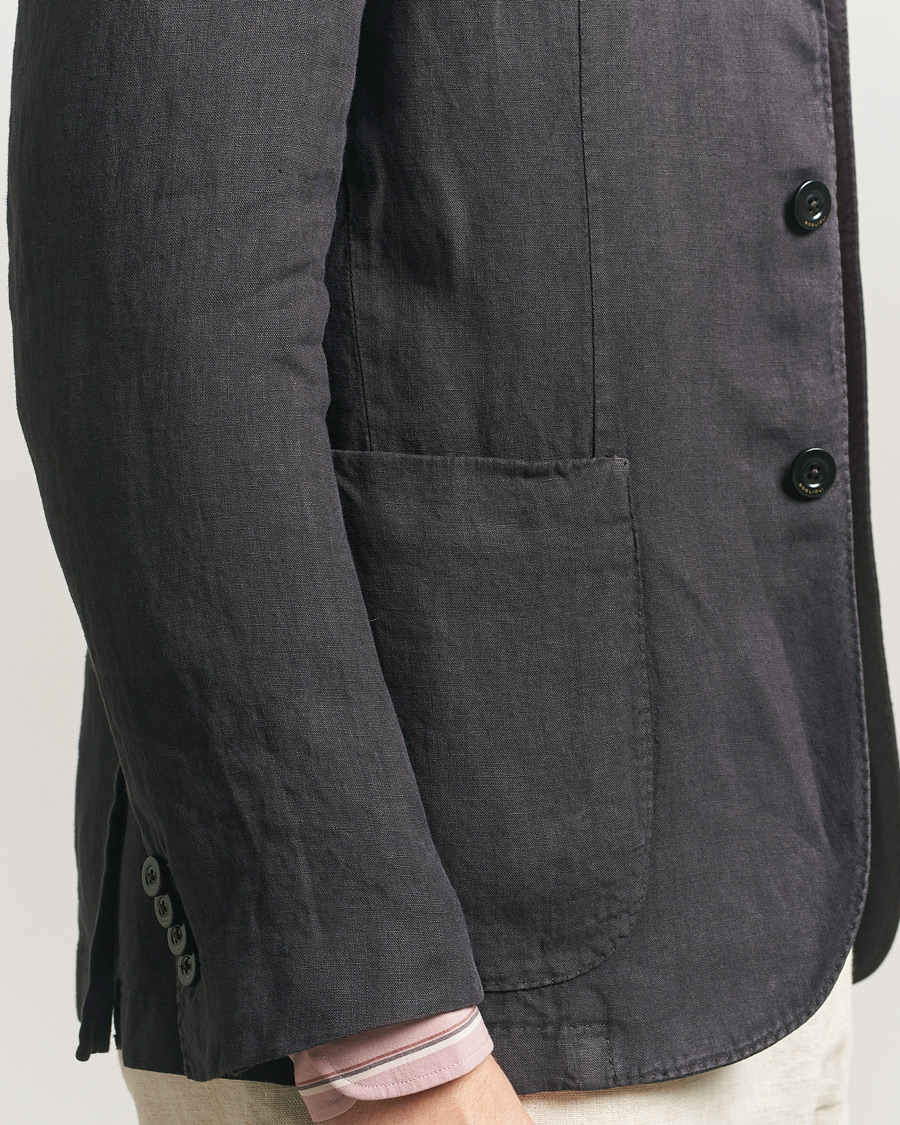 Mies | Pikkutakit | Boglioli | K Jacket Linen Blazer Dark Brown