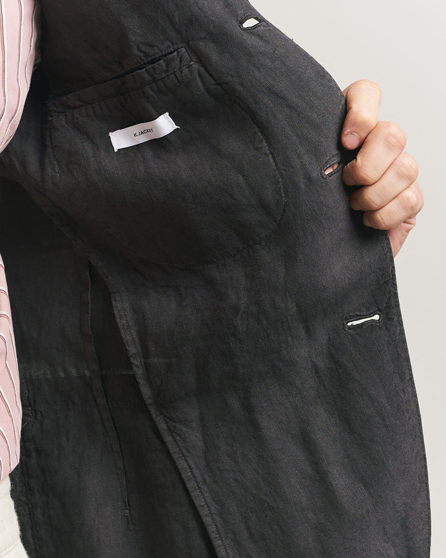 Mies | Pikkutakit | Boglioli | K Jacket Linen Blazer Dark Brown