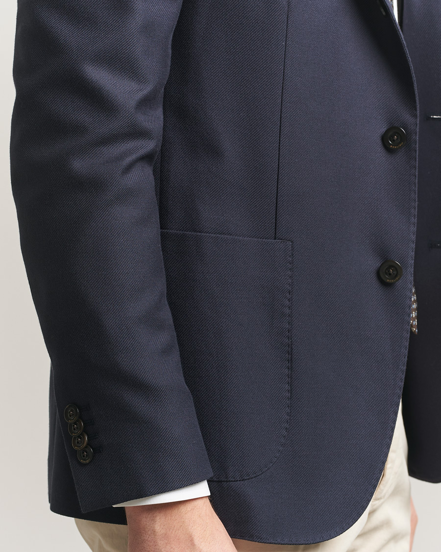 Mies | Pikkutakit | Boglioli | K Jacket Loro Piana Cotton/Cashmere Blazer Navy