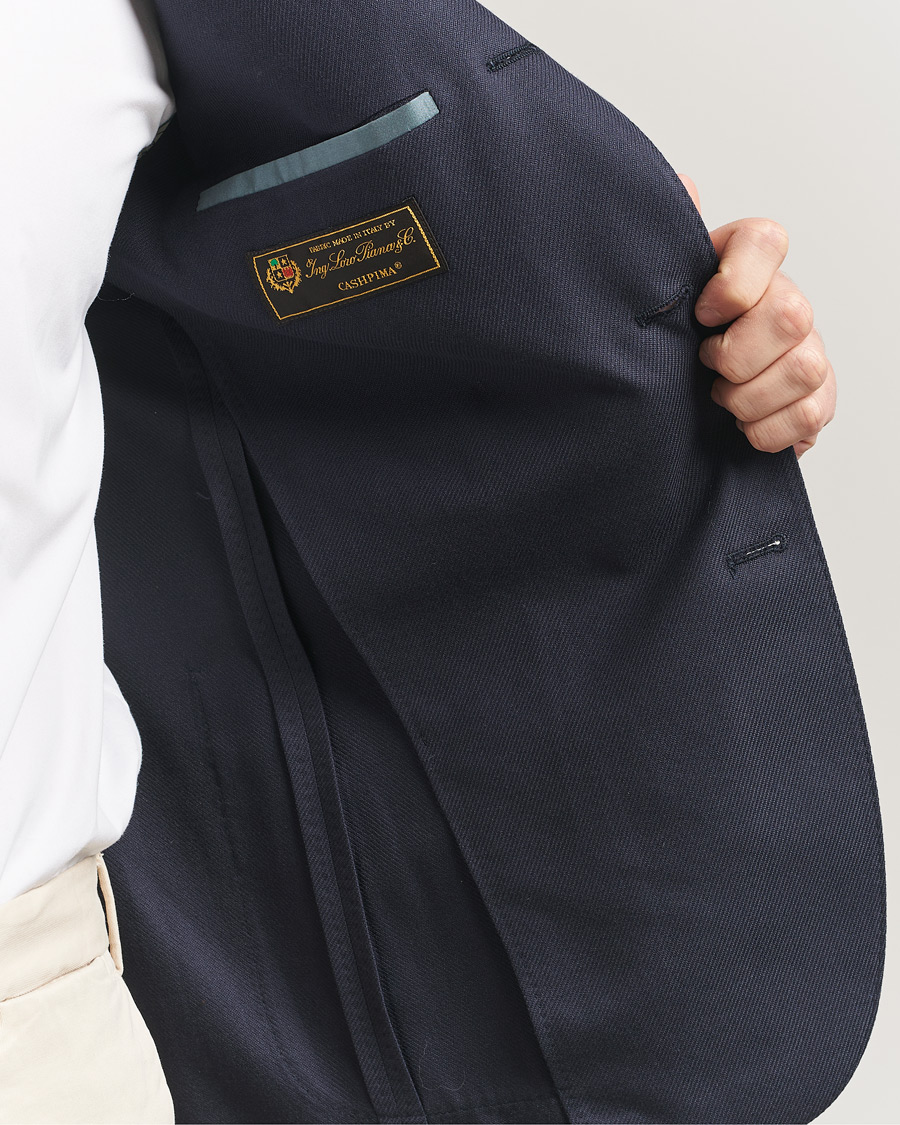 Mies | Pikkutakit | Boglioli | K Jacket Loro Piana Cotton/Cashmere Blazer Navy