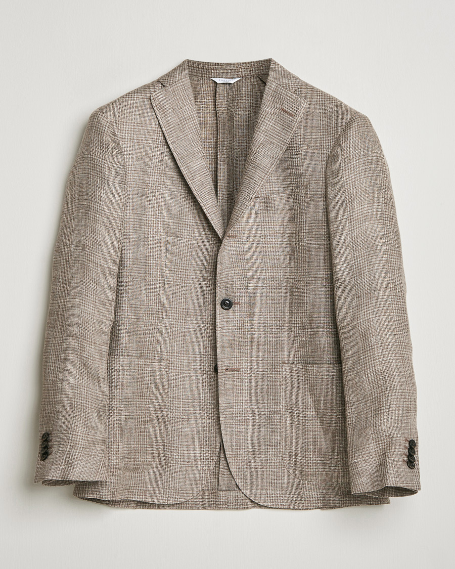 Mies | Pikkutakit | Boglioli | K Jacket Prince Of Wales Blazer Taupe