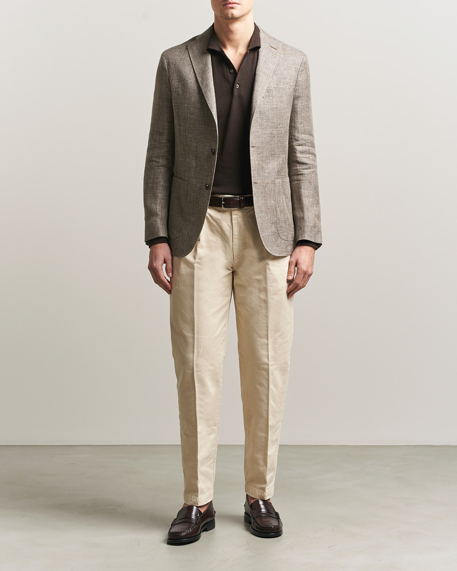 Mies | Pikkutakit | Boglioli | K Jacket Prince Of Wales Blazer Taupe