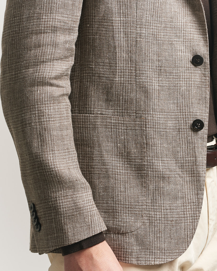 Mies | Pikkutakit | Boglioli | K Jacket Prince Of Wales Blazer Taupe
