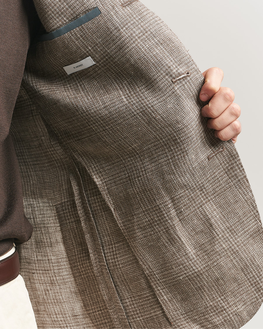 Mies | Pikkutakit | Boglioli | K Jacket Prince Of Wales Blazer Taupe