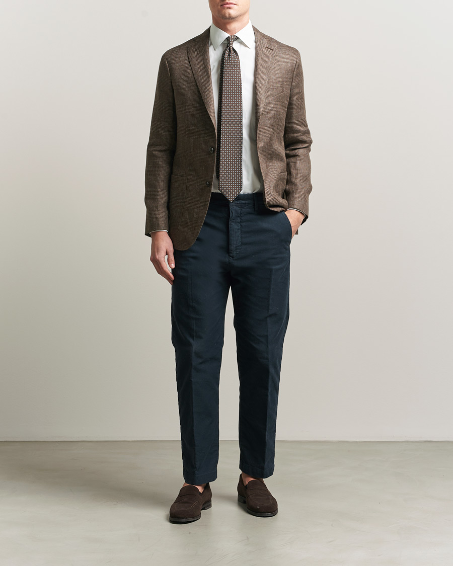 Mies | Pikkutakit | Boglioli | K Jacket Prince Of Wales Blazer Dark Brown