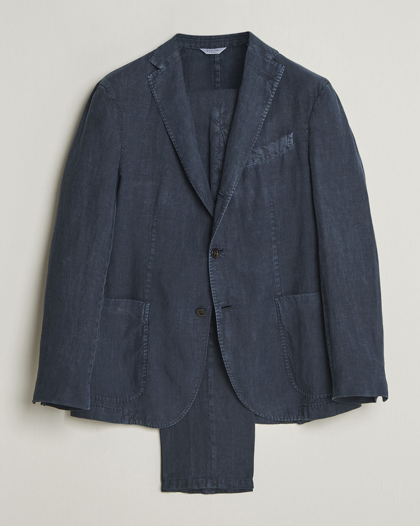 Mies | Puvut | Boglioli | K Jacket Linen Suit Navy