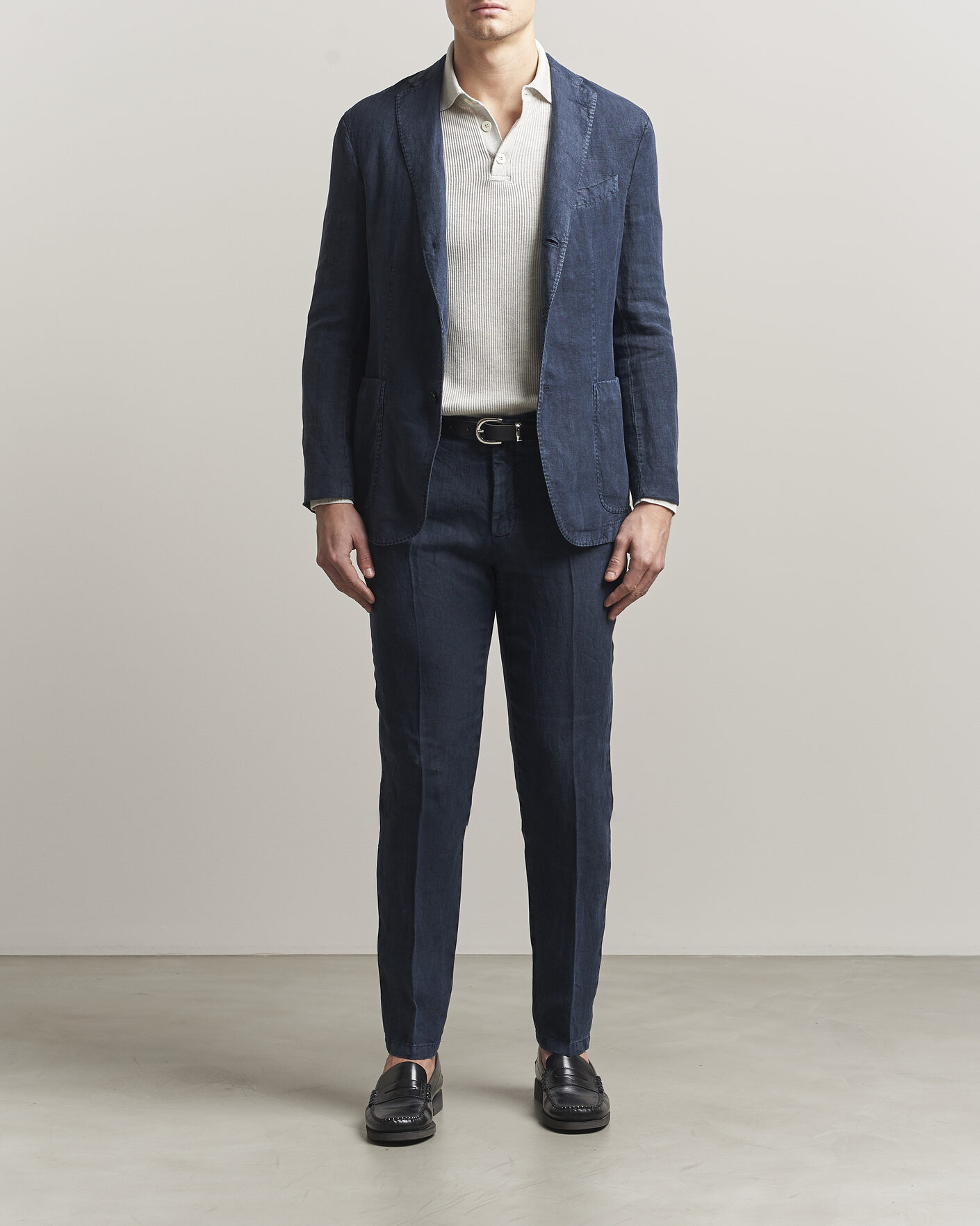 Mies | Puvut | Boglioli | K Jacket Linen Suit Navy