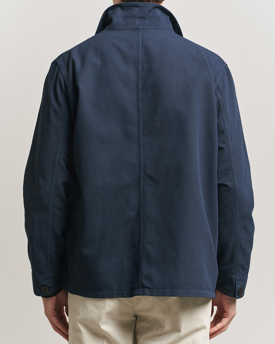 Mies | Takit | Boglioli | Cotton Gabardine Work Jacket Navy