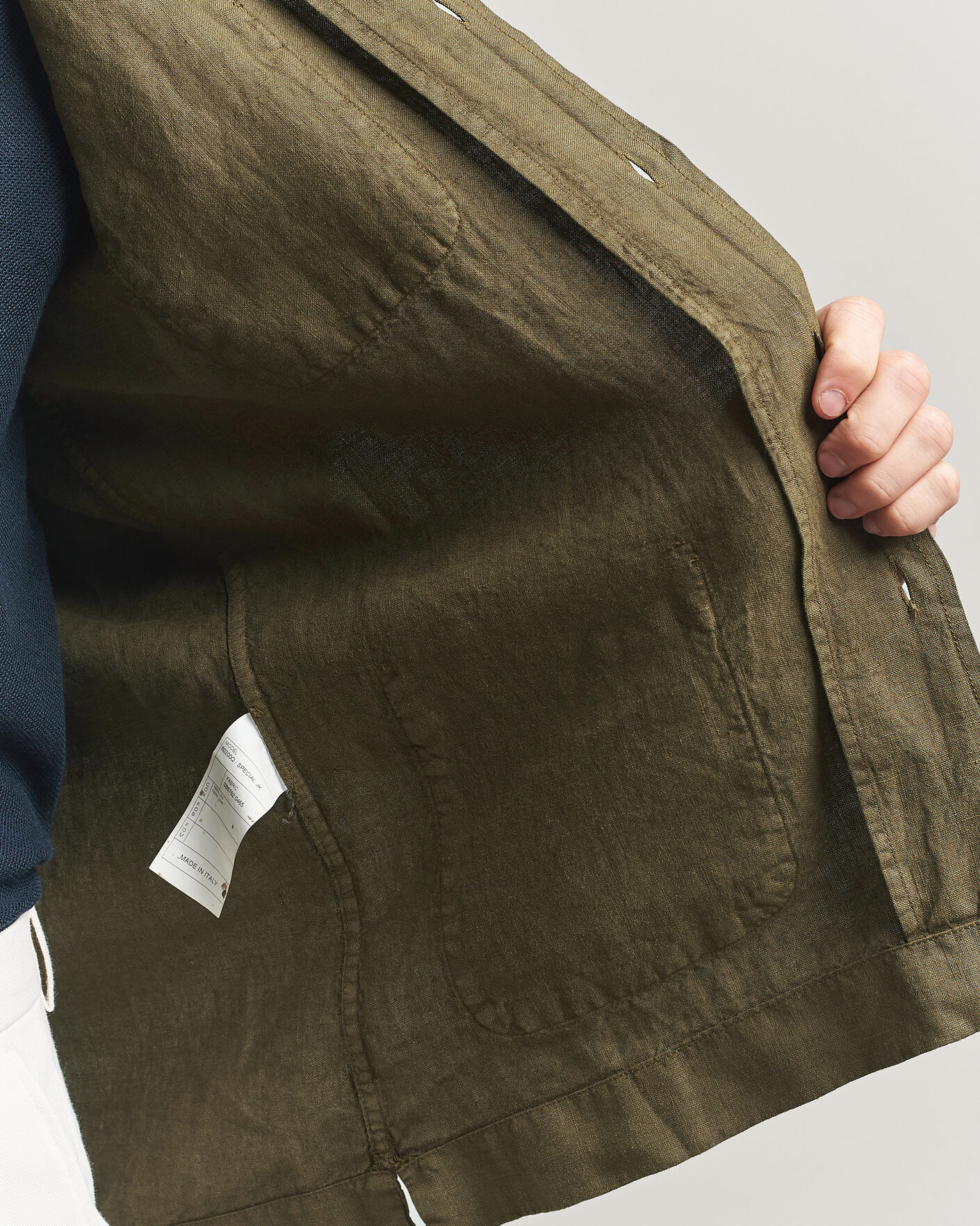Mies | Takit | Boglioli | Linen Painter Jacket Military