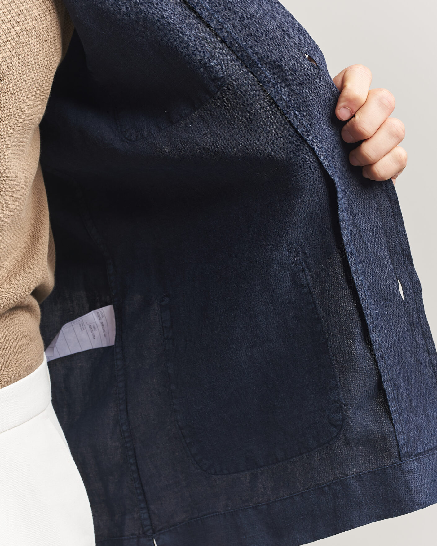 Mies | Takit | Boglioli | Linen Painter Jacket Navy