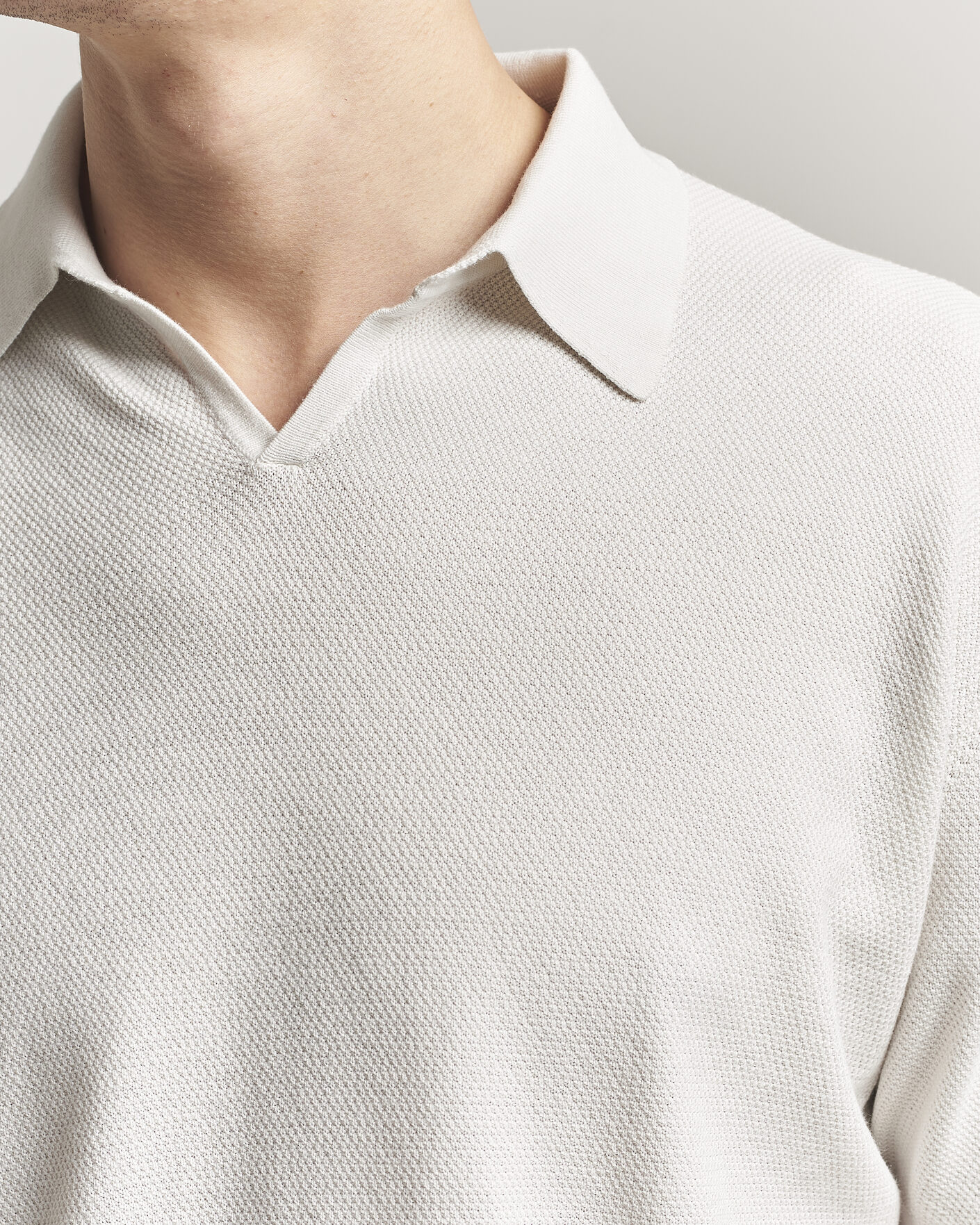 Mies | Pikeet | Boglioli | Short Sleeve Polo Piquet Off White