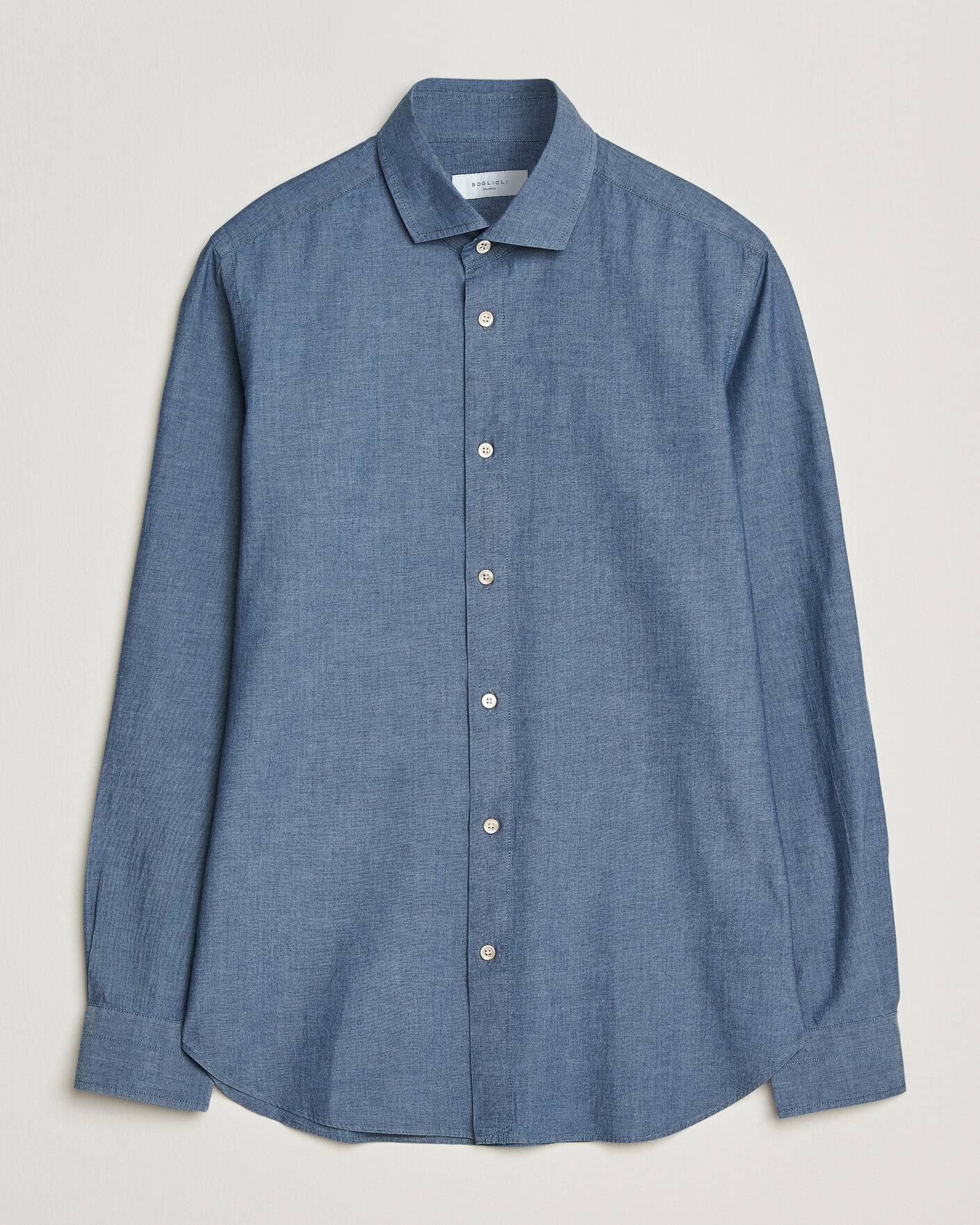 Mies | Kauluspaidat | Boglioli | Chambray Shirt Medium Blue