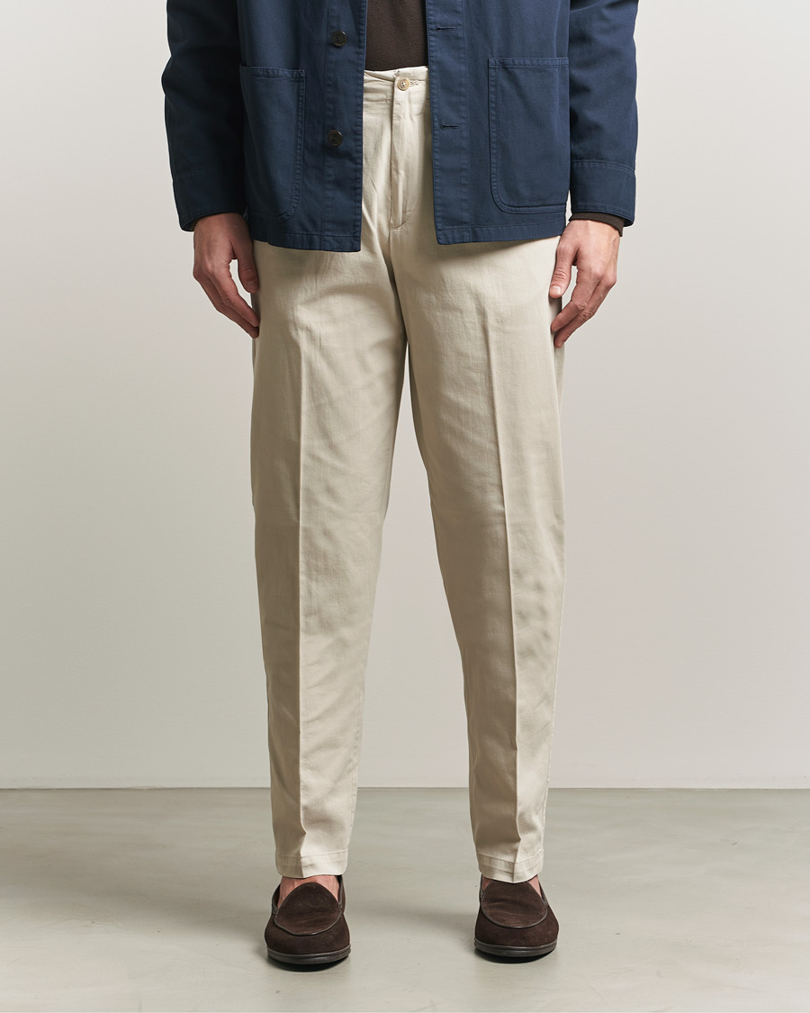 Mies | Housut | Boglioli | Regular Fit Cotton Chinos Beige