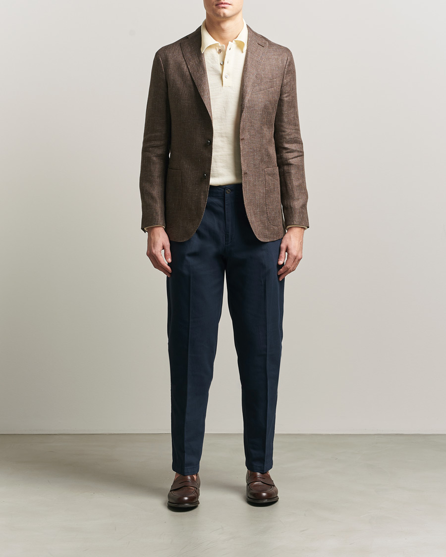 Mies | Housut | Boglioli | Regular Fit Cotton Chinos Navy