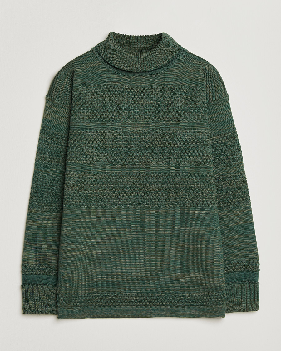 Mies | Puserot | S.N.S. Herning | Fisherman Sweater Natural Machine Green