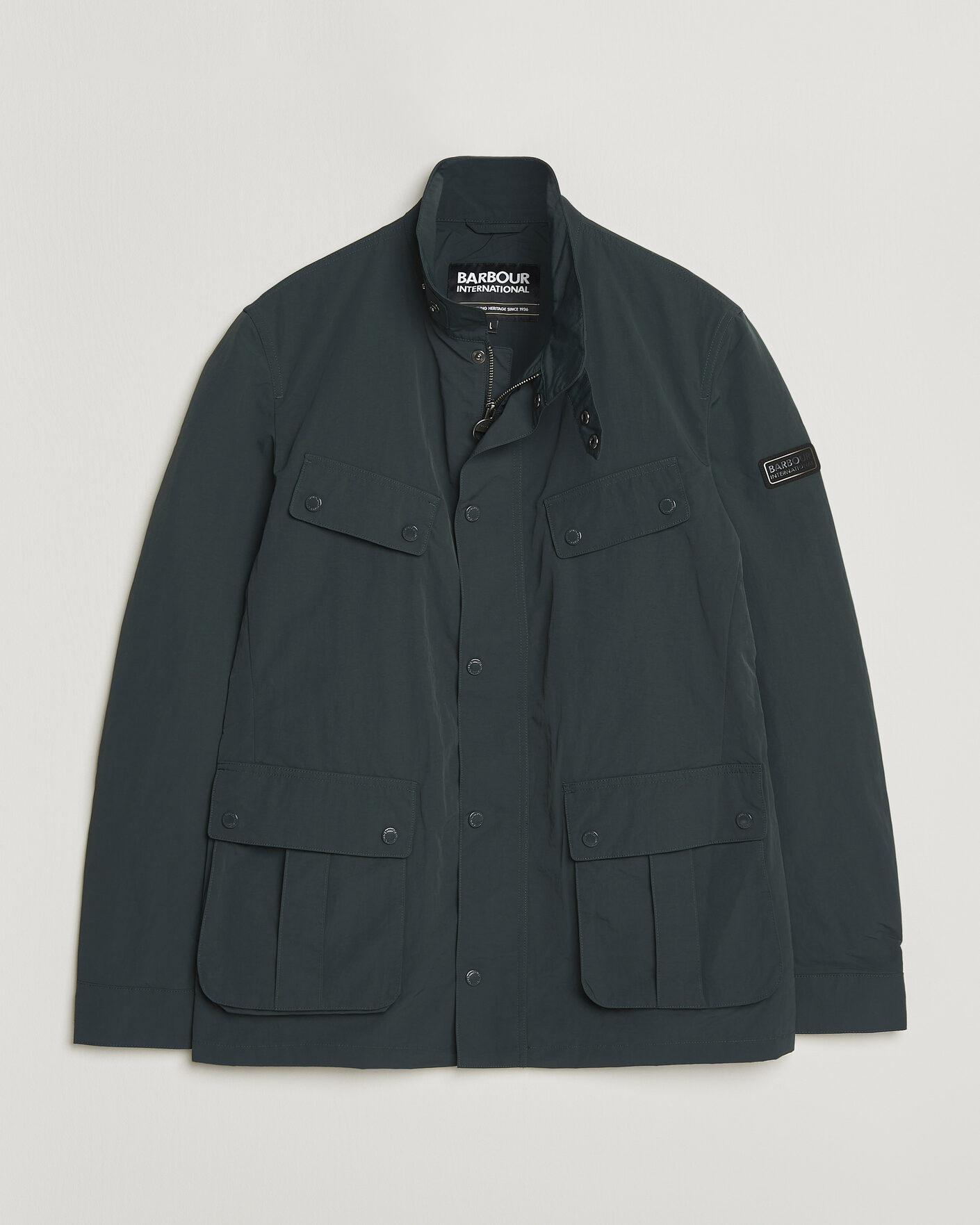 Mies | Takit | Barbour International | Modern Showerproof Duke Jacket Forest River