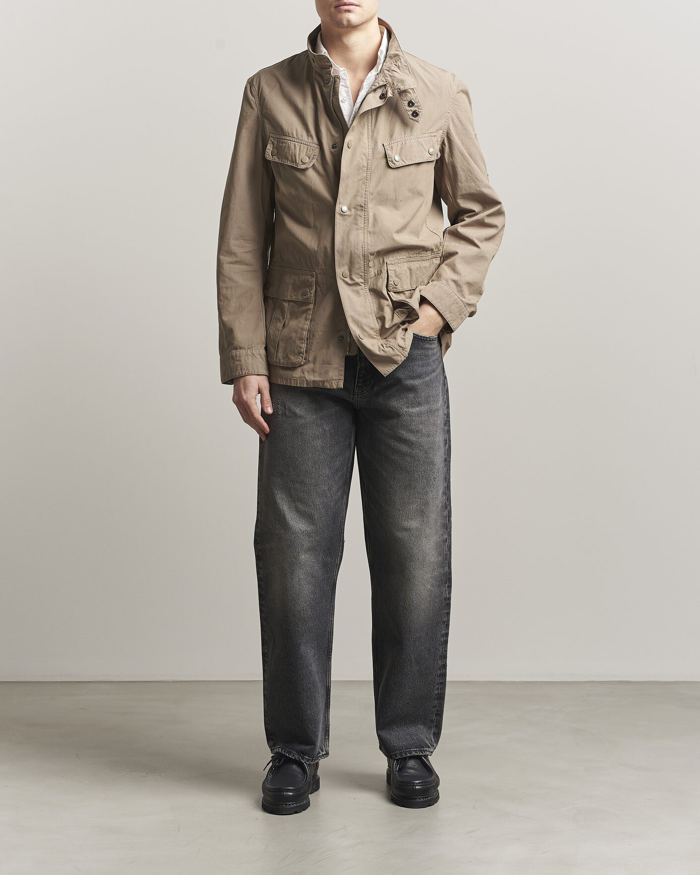 Mies | Takit | Barbour International | Garment dyed Casual Duke Jacket Timberwolf