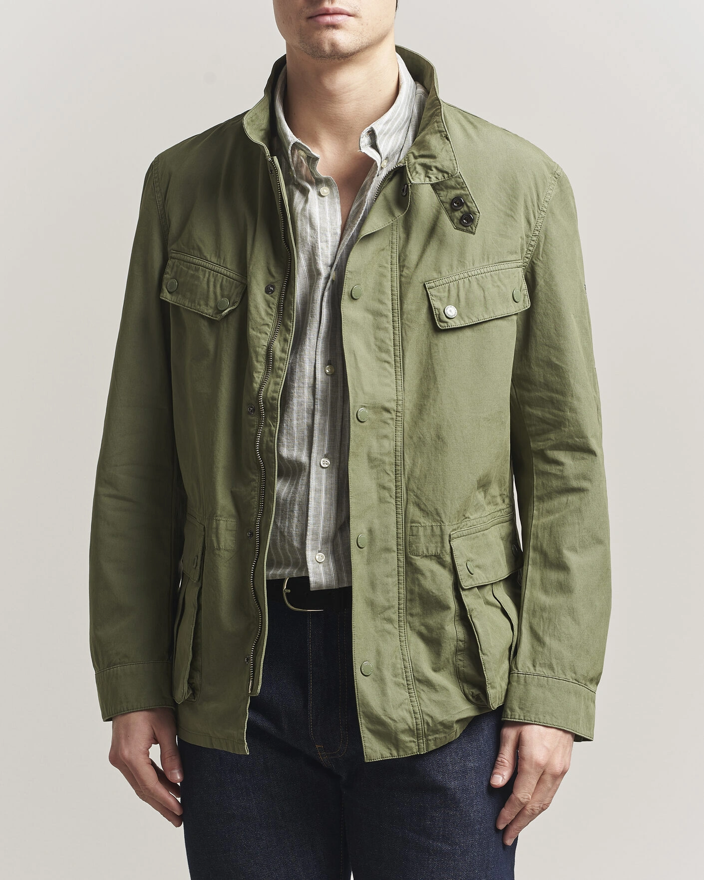 Mies | Takit | Barbour International | Garment dyed Casual Duke Jacket Burnt Olive