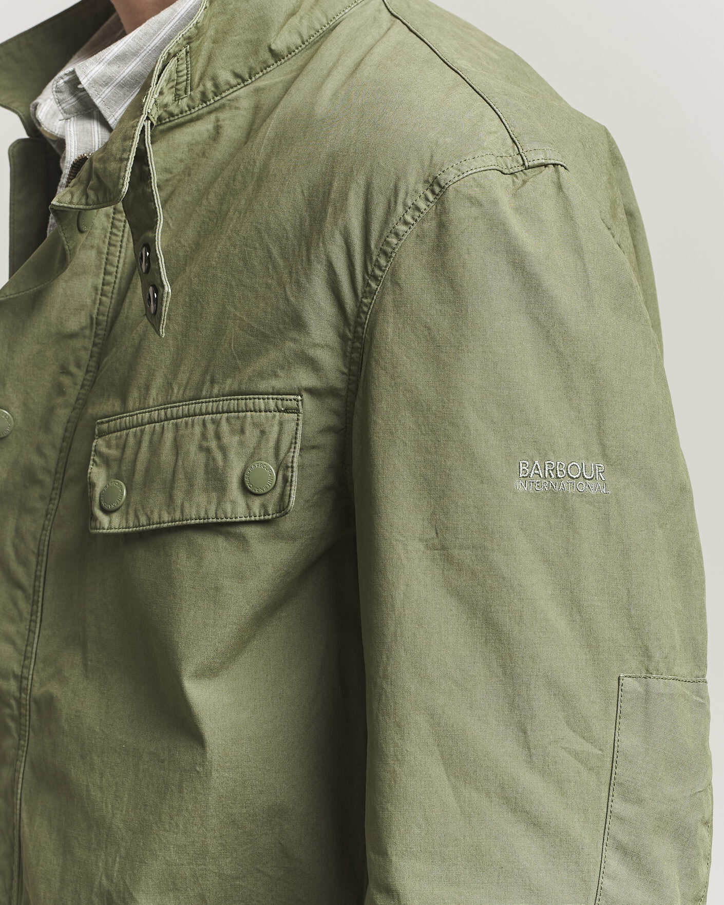 Mies | Takit | Barbour International | Garment dyed Casual Duke Jacket Burnt Olive