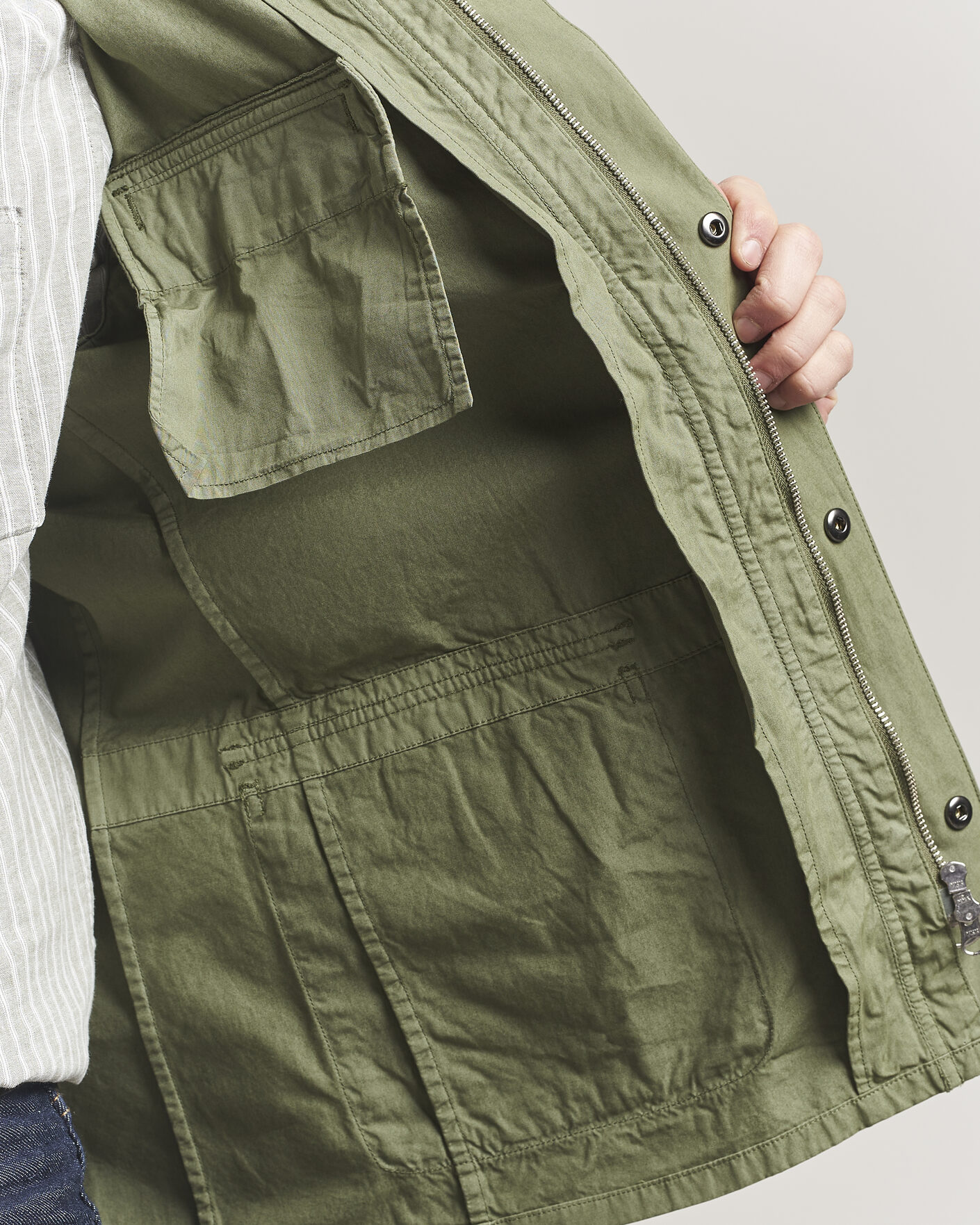 Mies | Takit | Barbour International | Garment dyed Casual Duke Jacket Burnt Olive