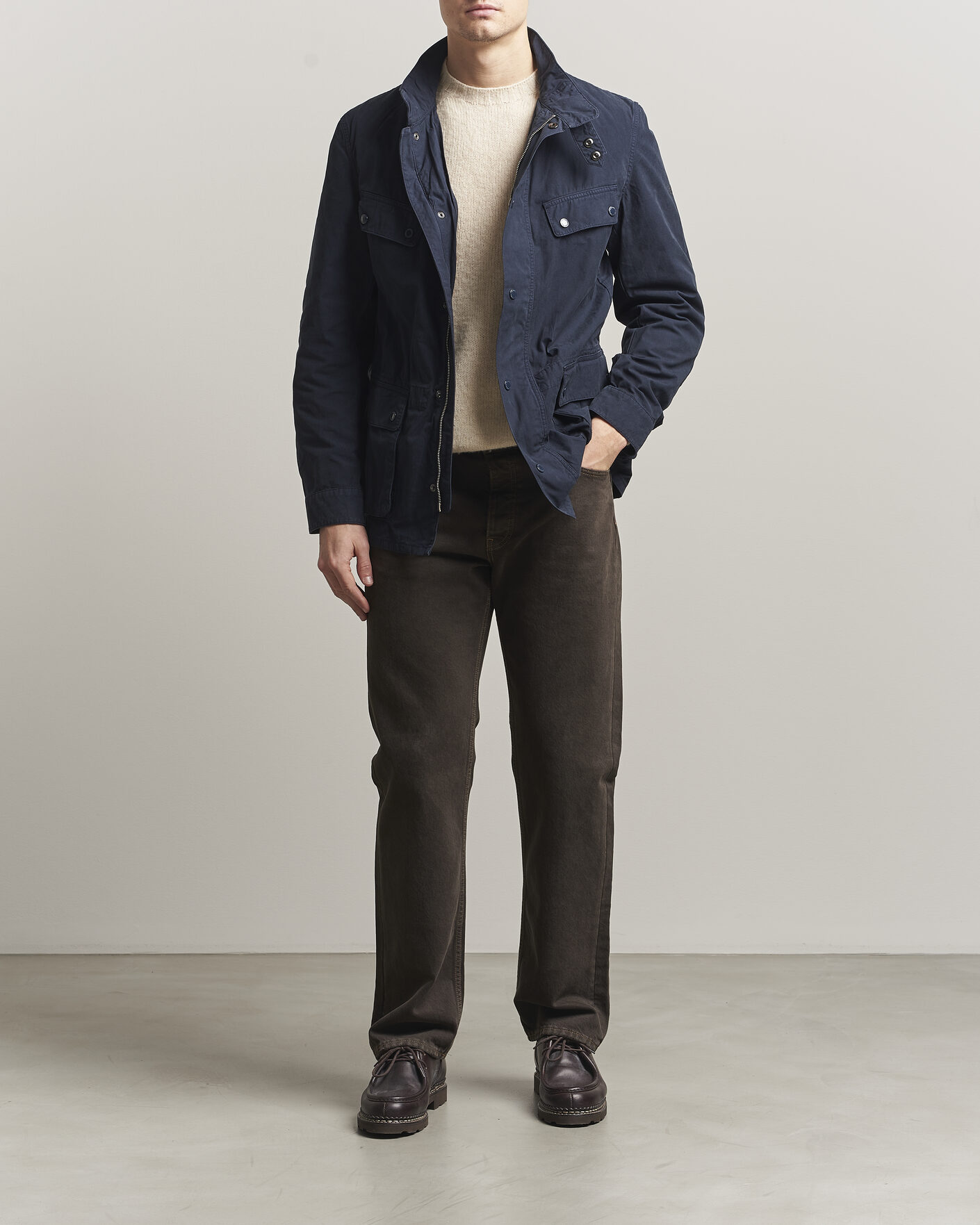 Mies | Takit | Barbour International | Garment dyed Casual Duke Jacket Navy