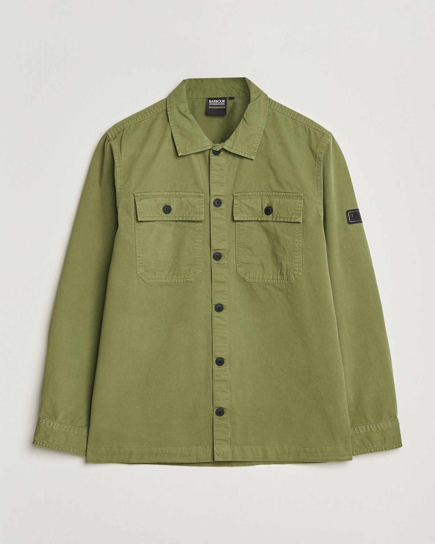 Mies | Kauluspaidat | Barbour International | Arlo Cotton Overshirt Burnt Olive
