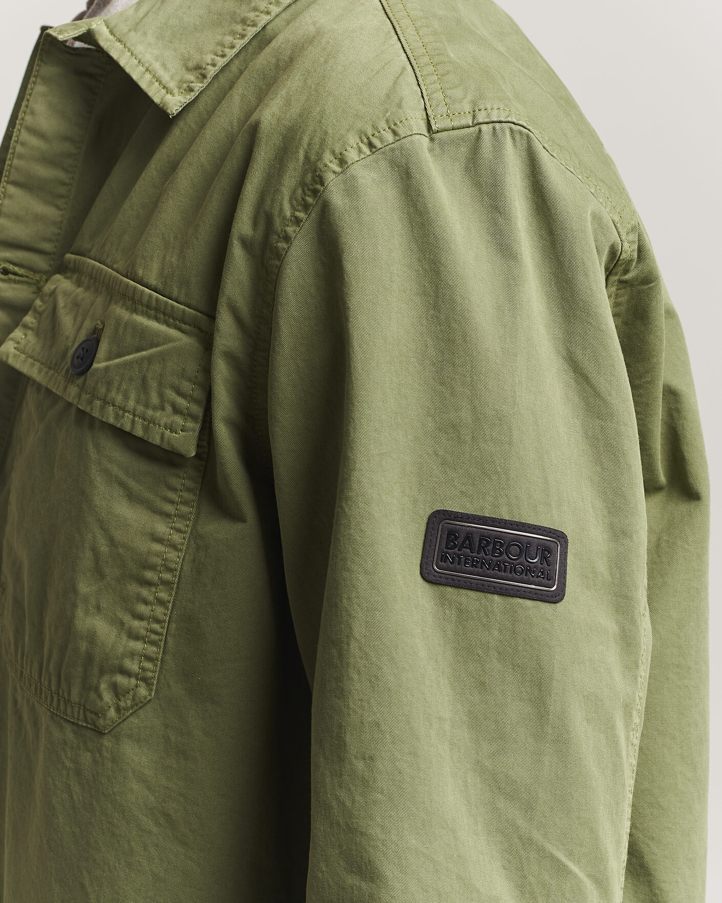 Mies | Kauluspaidat | Barbour International | Arlo Cotton Overshirt Burnt Olive
