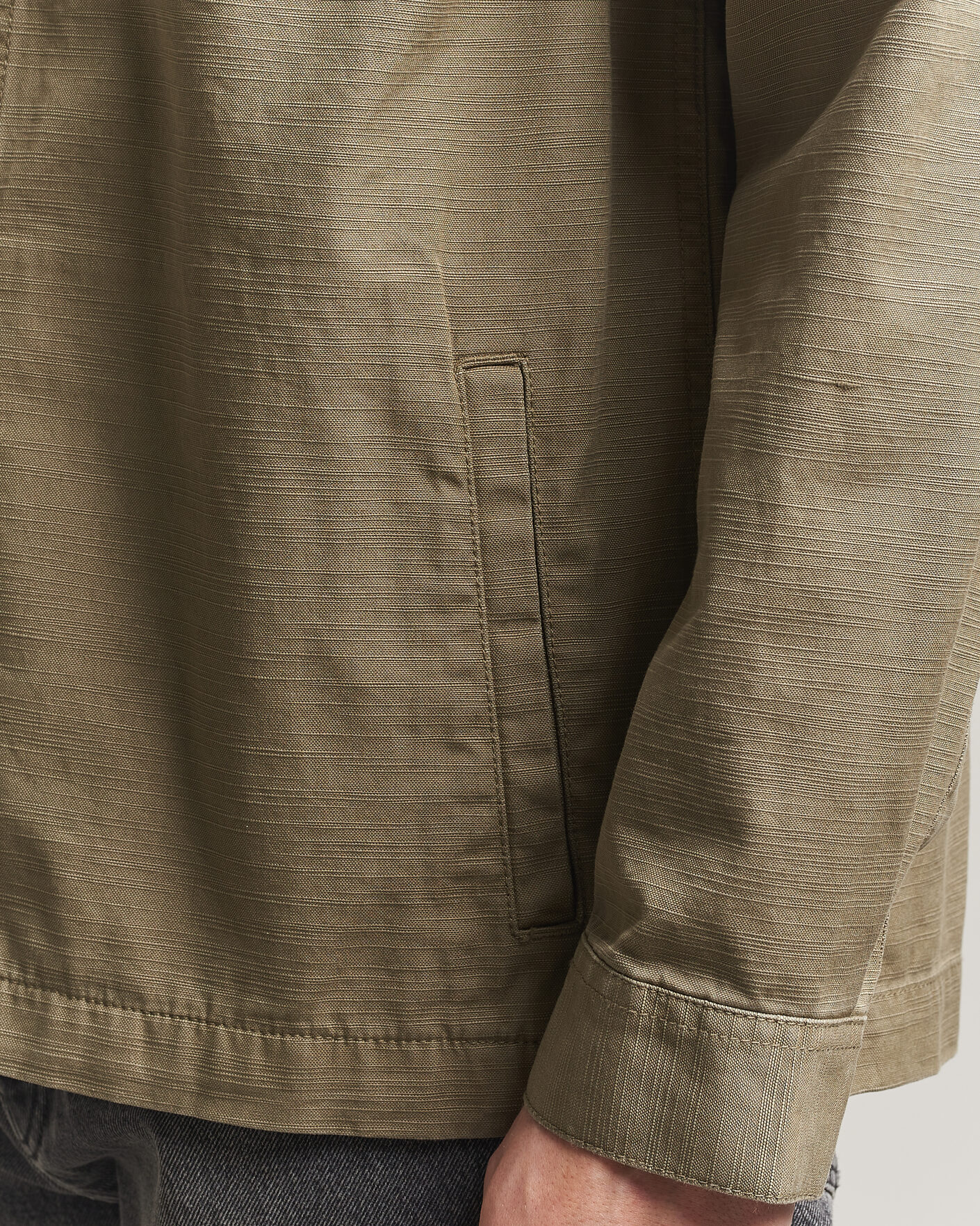 Mies | Kauluspaidat | Barbour Lifestyle | Draftmen Cotton Slub Overshirt Grey Olive