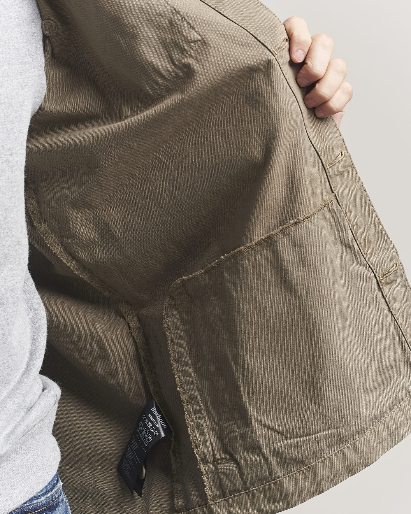 Mies | Kauluspaidat | Barbour Lifestyle | Washed Cotton Overshirt Smoky Olive