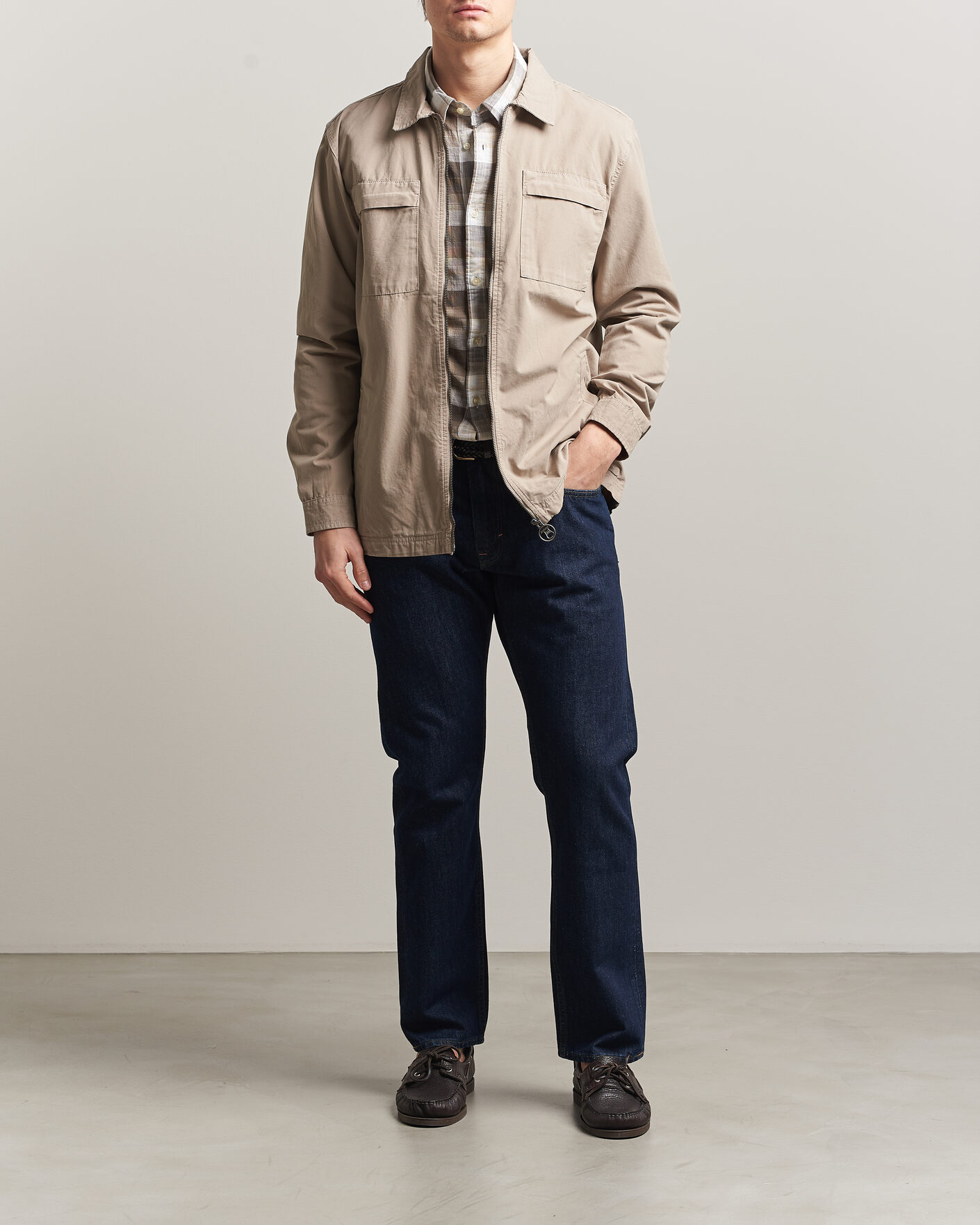 Mies | Kauluspaidat | Barbour Lifestyle | Glendale Zip Overshirt Concrete