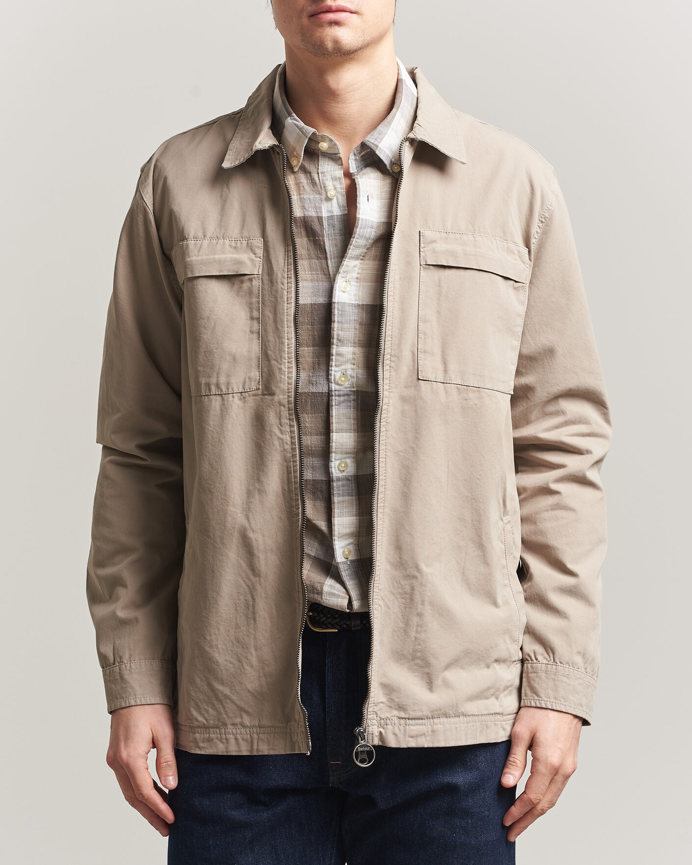 Mies | Kauluspaidat | Barbour Lifestyle | Glendale Zip Overshirt Concrete
