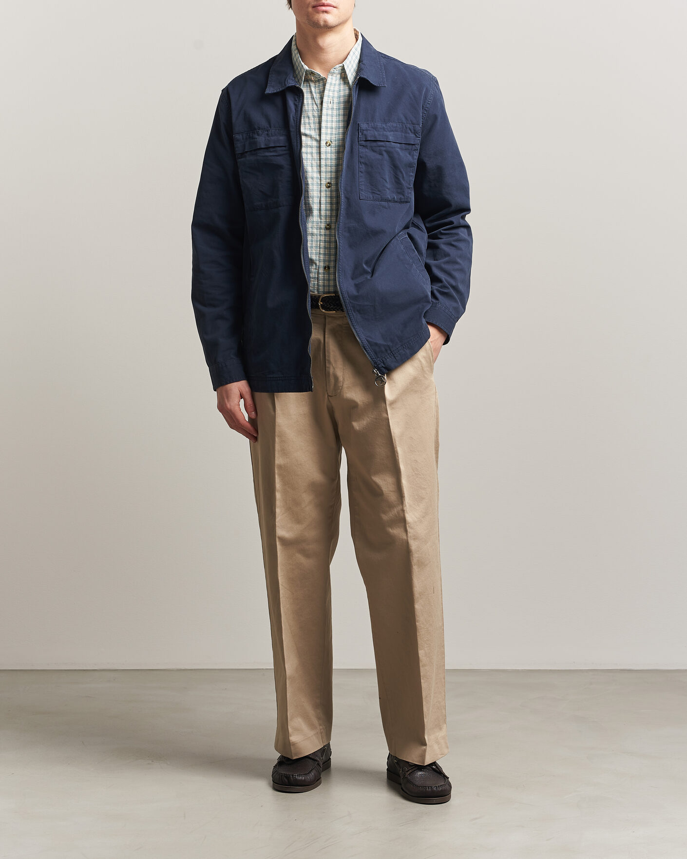 Mies | Kauluspaidat | Barbour Lifestyle | Glendale Zip Overshirt Navy