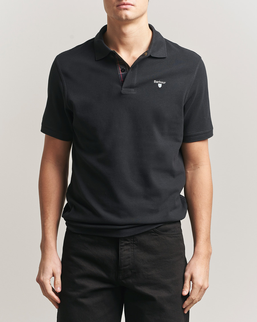 Mies | Pikeet | Barbour Lifestyle | Tartan Pique Polo Black Classic