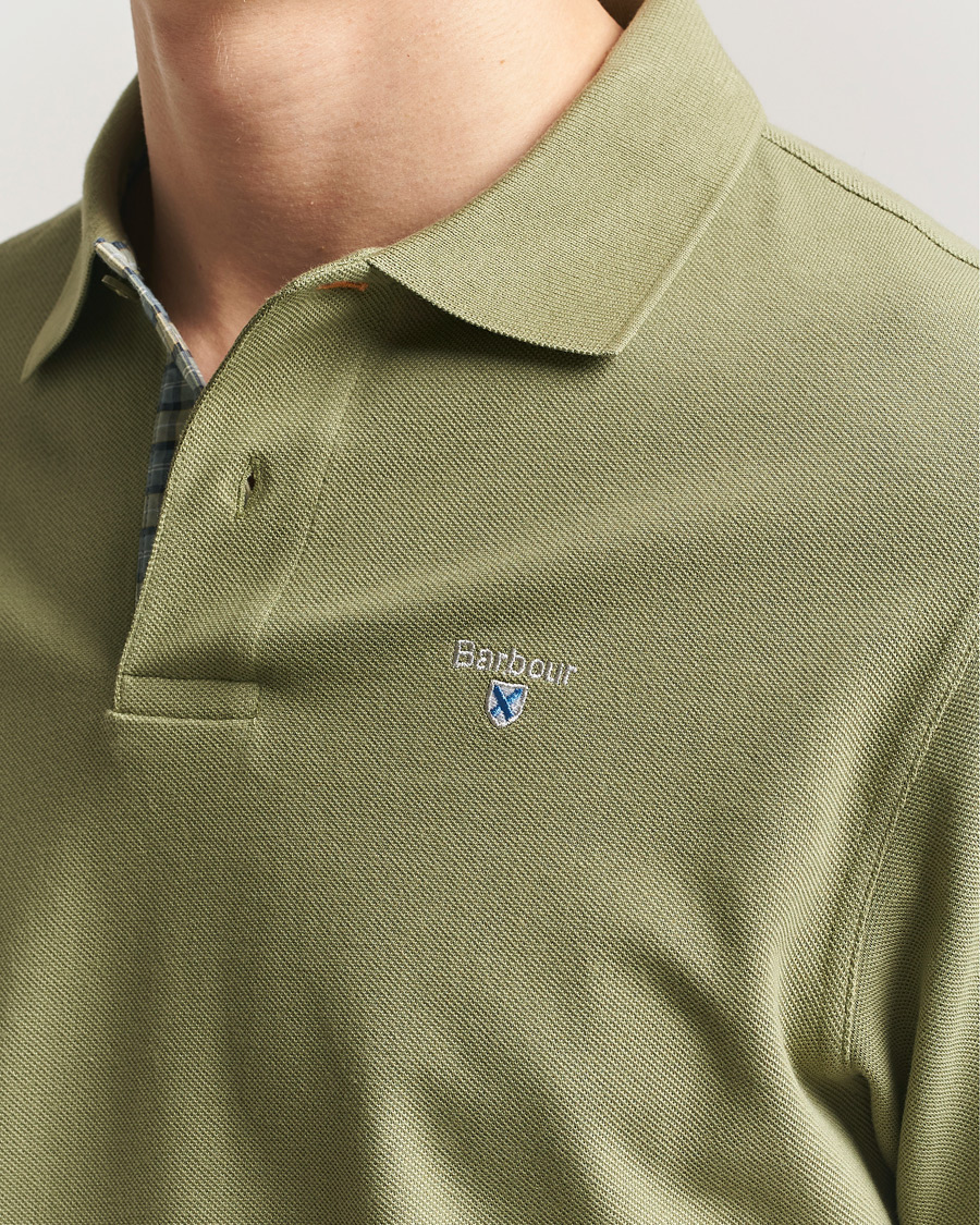 Mies | Pikeet | Barbour Lifestyle | Tartan Pique Polo Laurel Green